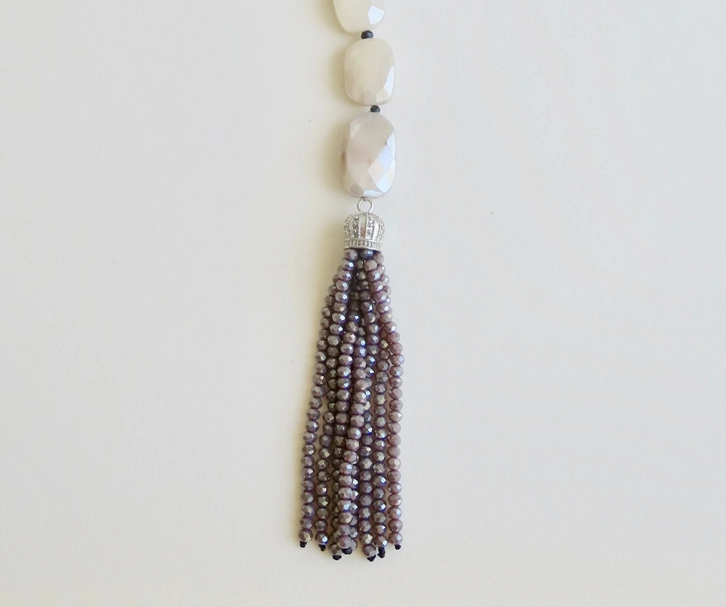 Jewelry Jewellery Moonstone and Spinel long necklace