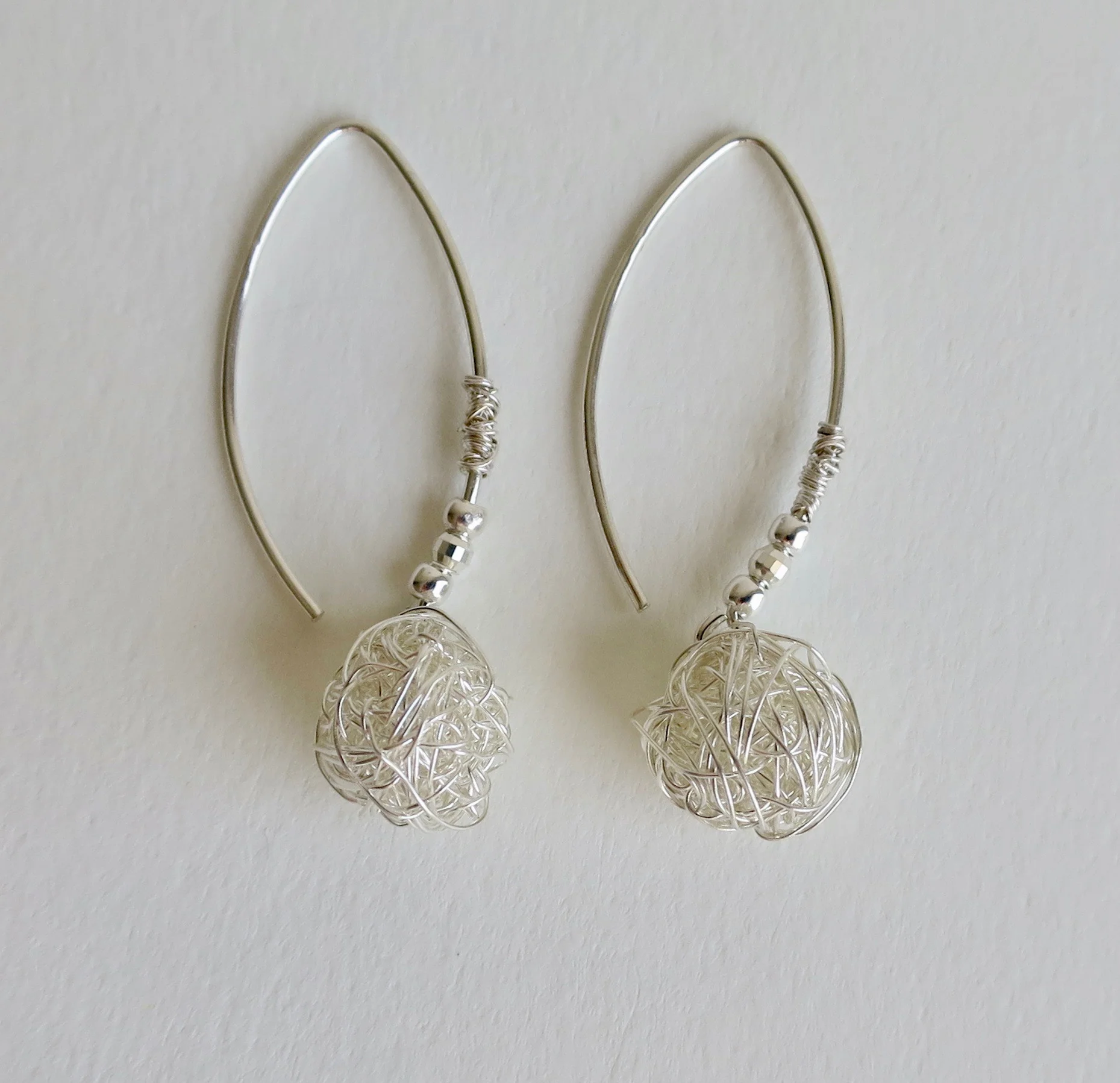 Silver plonter earrings