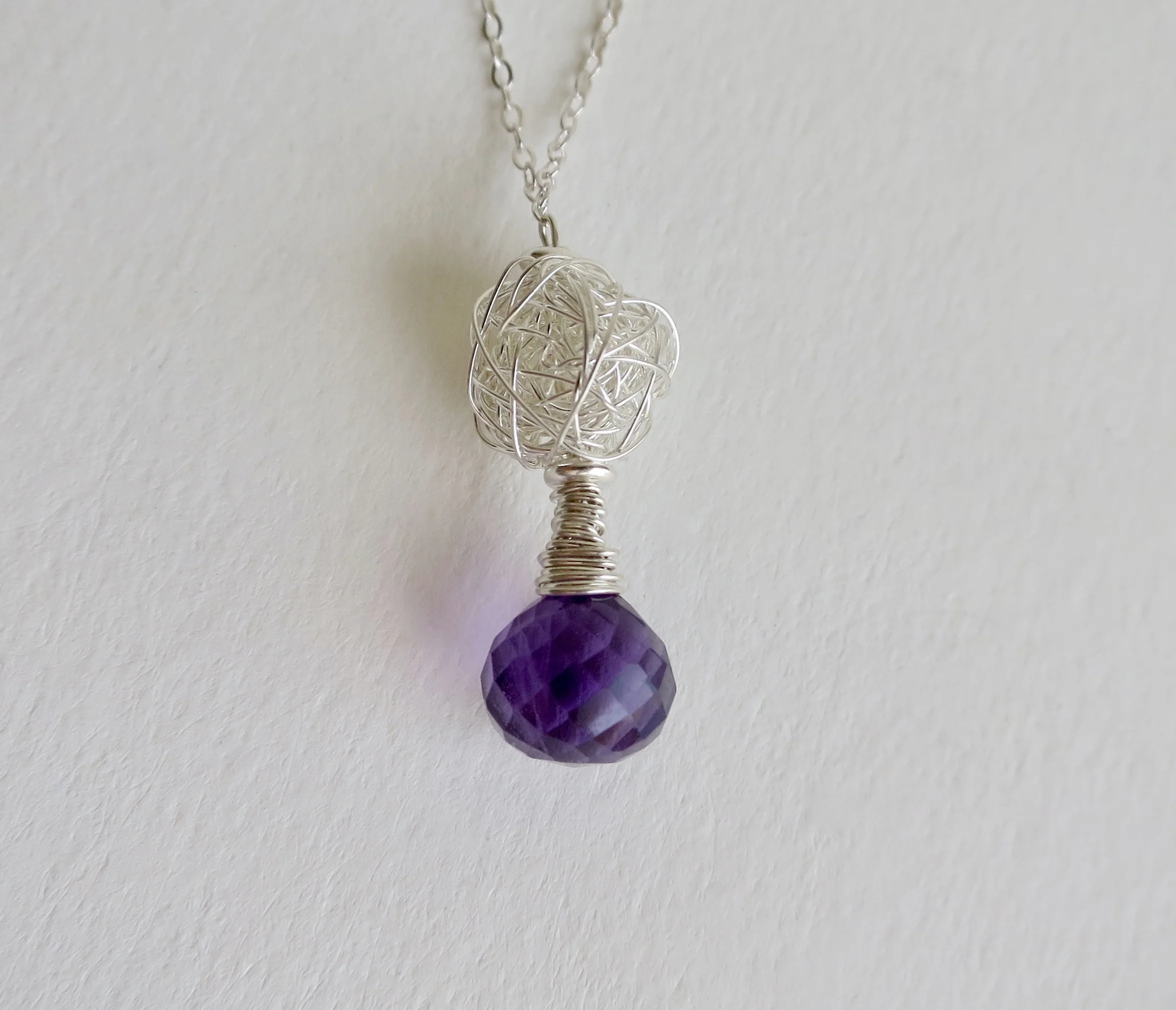 Jewelry Jewellery Amethyst pendant and silver plonter