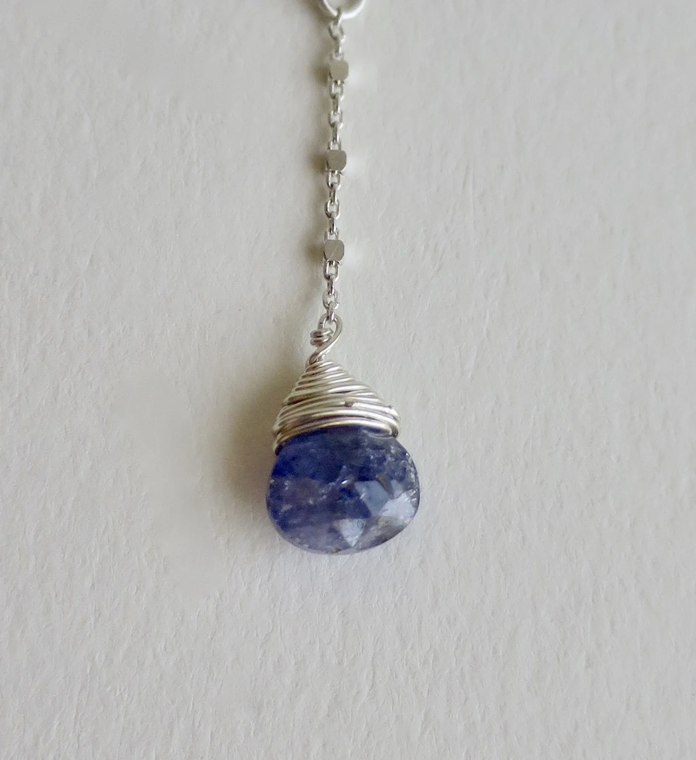 Jewelry Jewellery Silver necklace with Tanzanite drop pendant