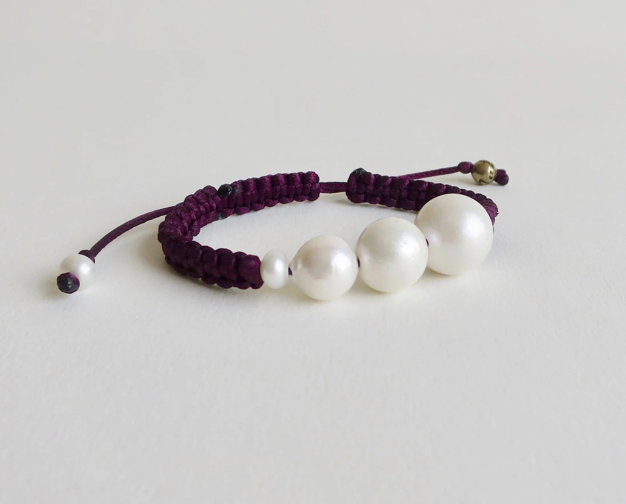 Jewelry Jewellery Satin bracelet with pearls
