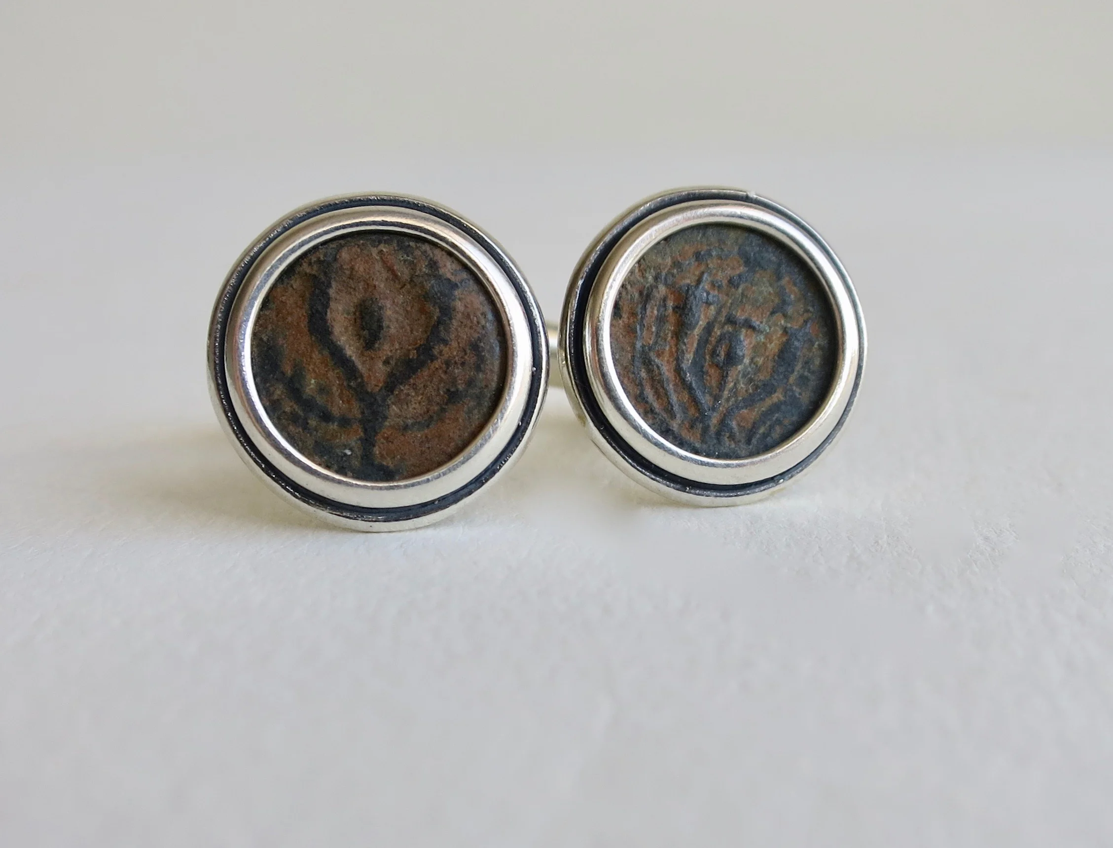 Cufflinks with Widow's mite coins