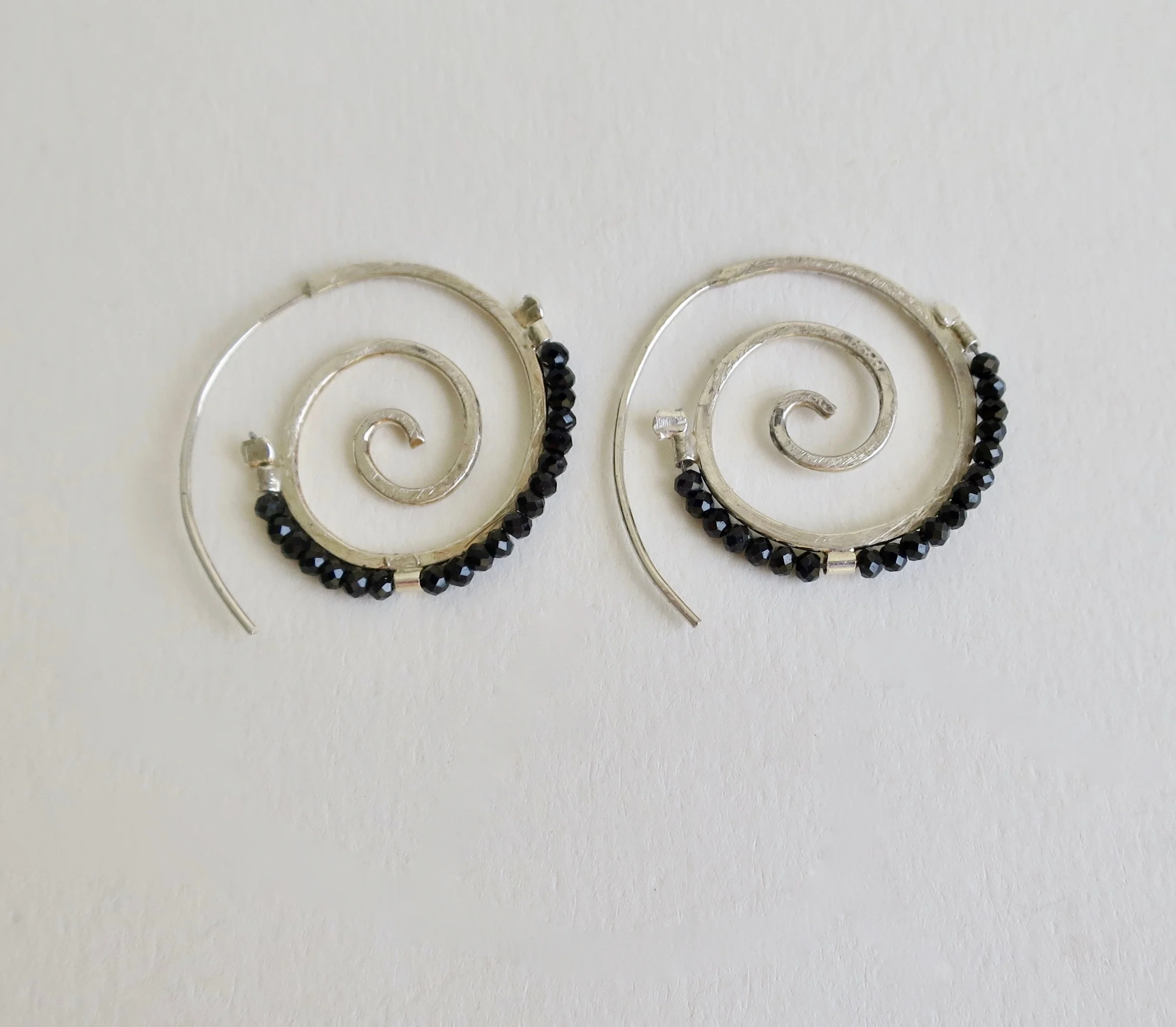 Black spinel silver earrings Jewelry Jewellery