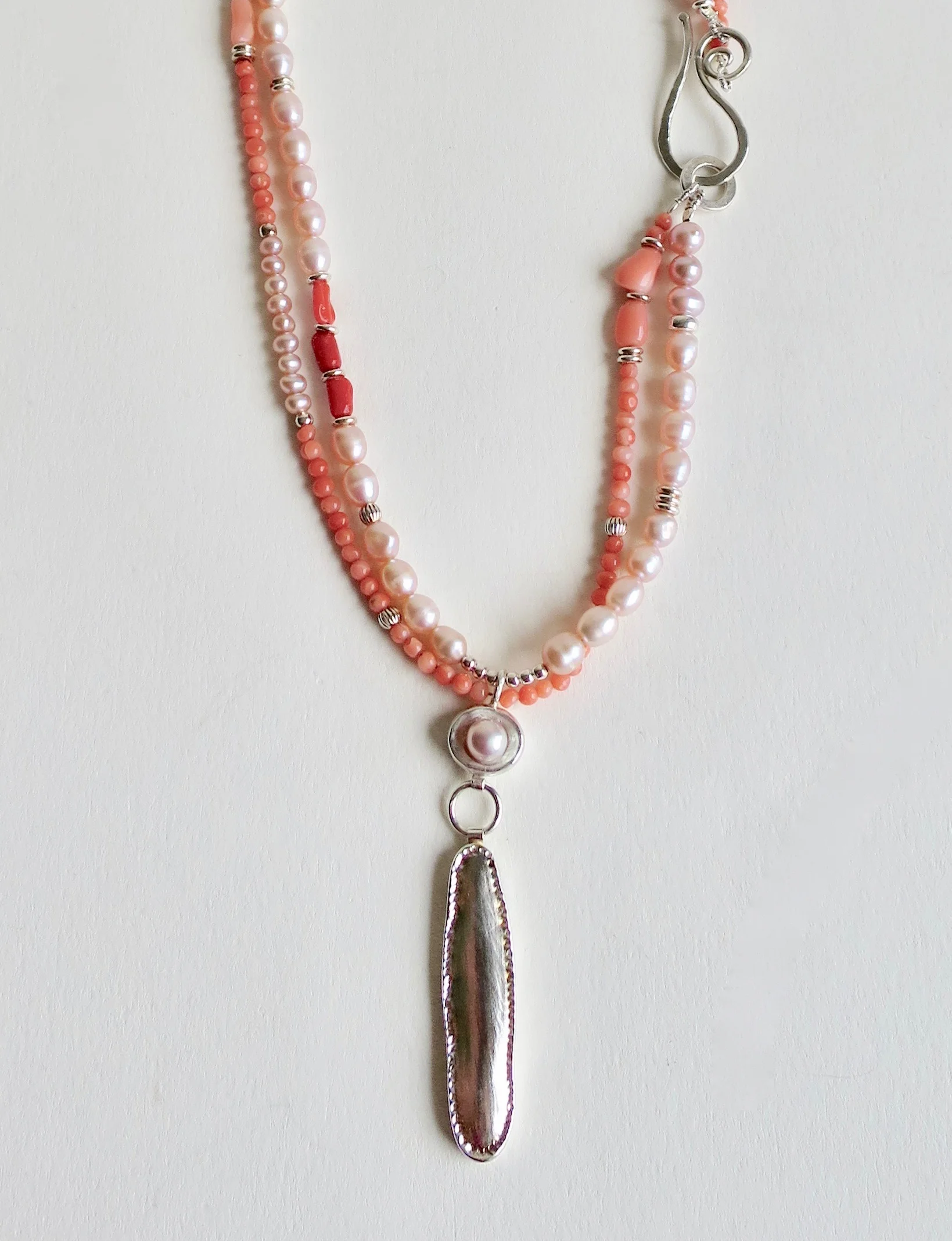 Coral and Pearl necklace Jewelry Jewellery