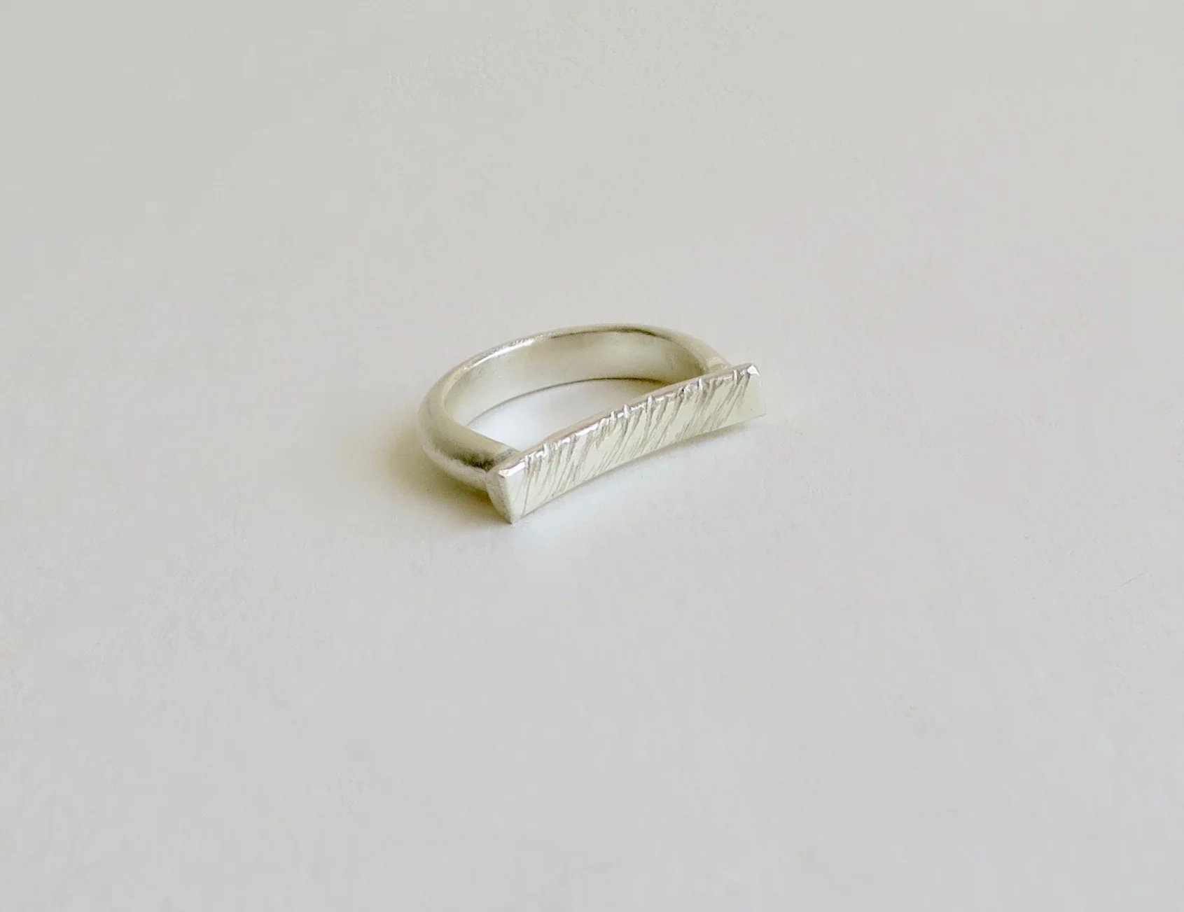 Unique handmade silver ring