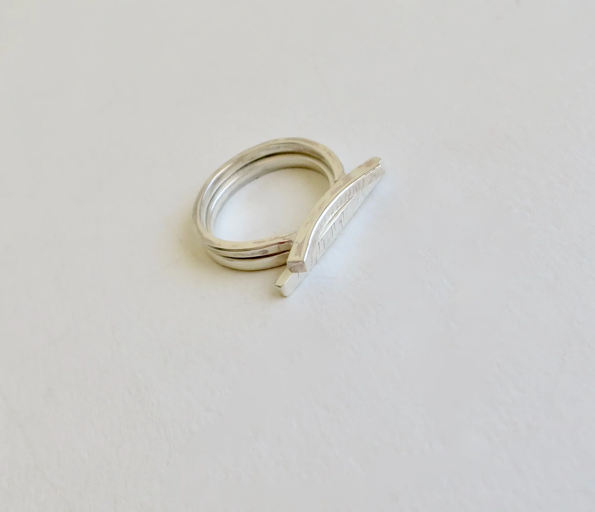 Silver ring, handmade