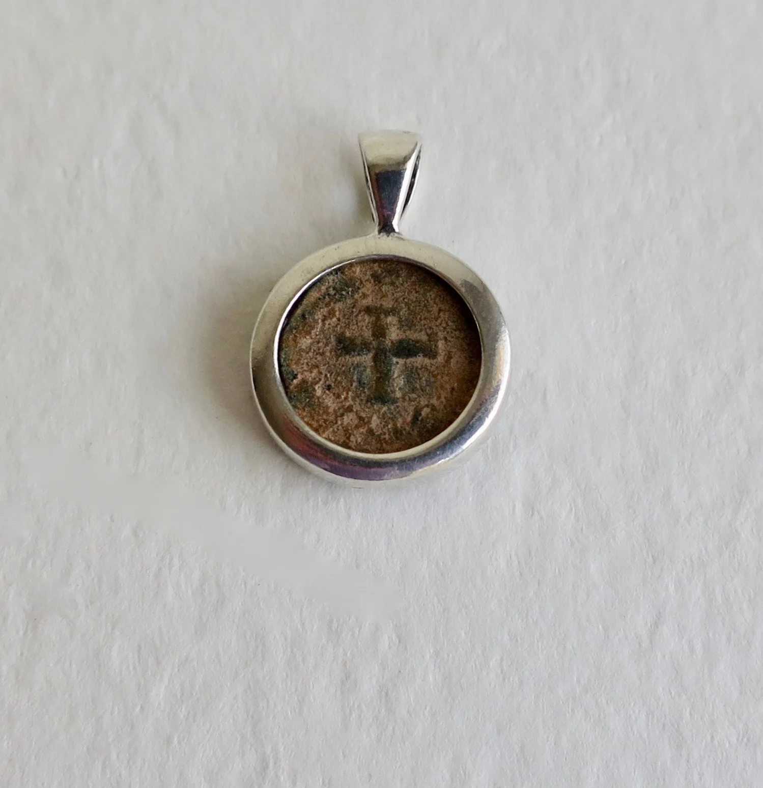 Late Roman bronze coin pendant