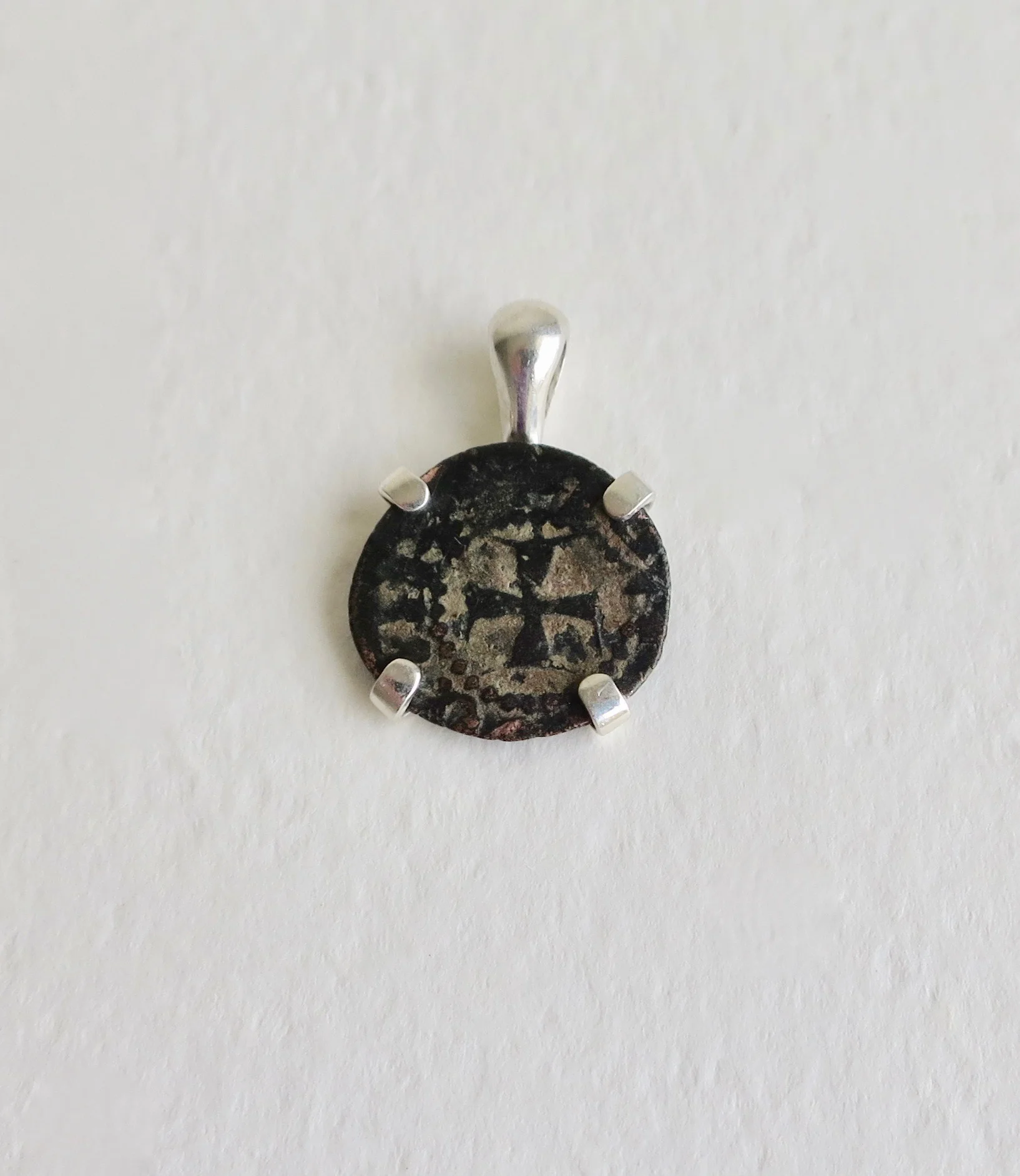 Armenian Bronze coin in silver pendant Jewellery Jewelry