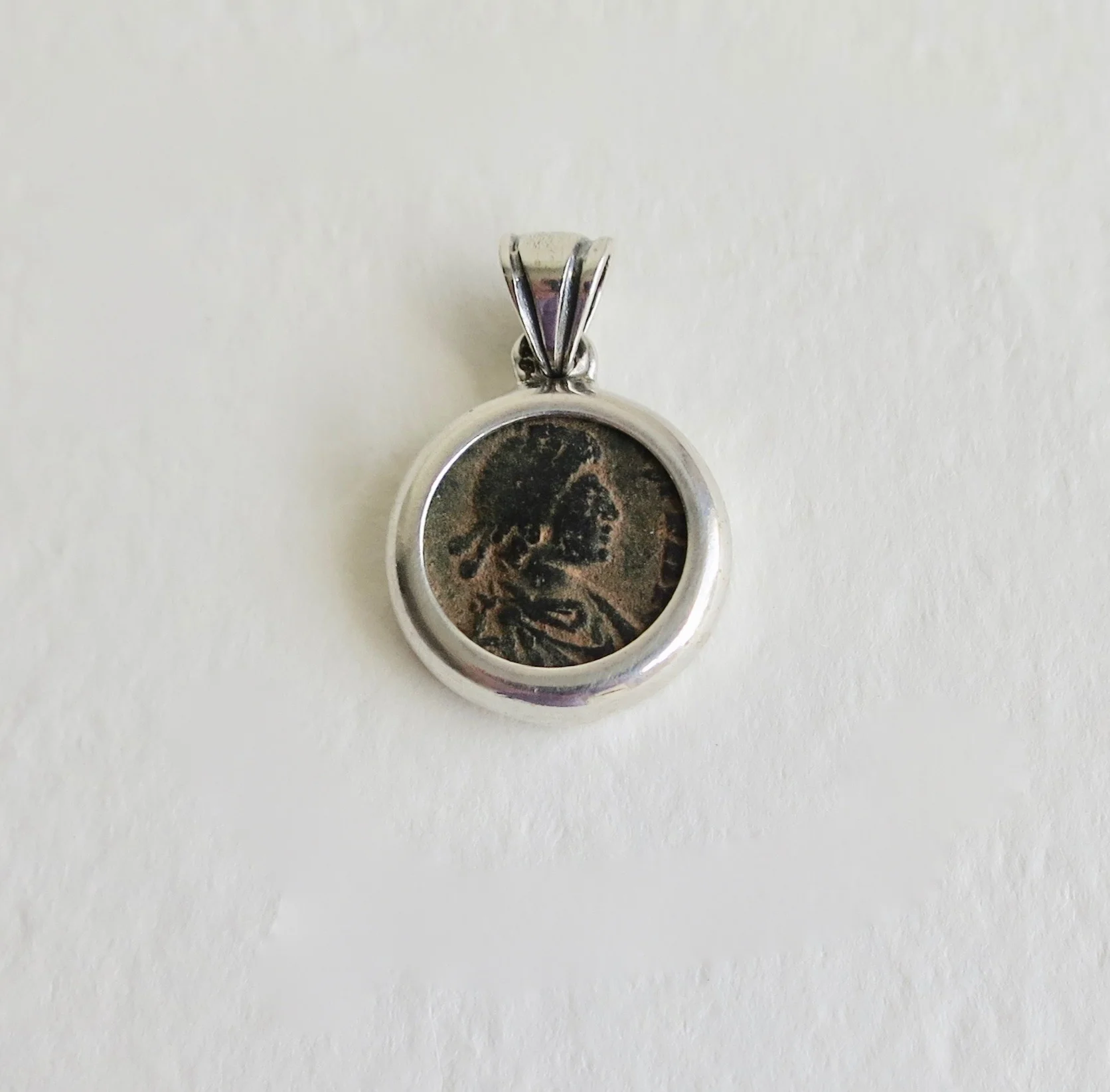 Constantine the Great bronze coin in pendant