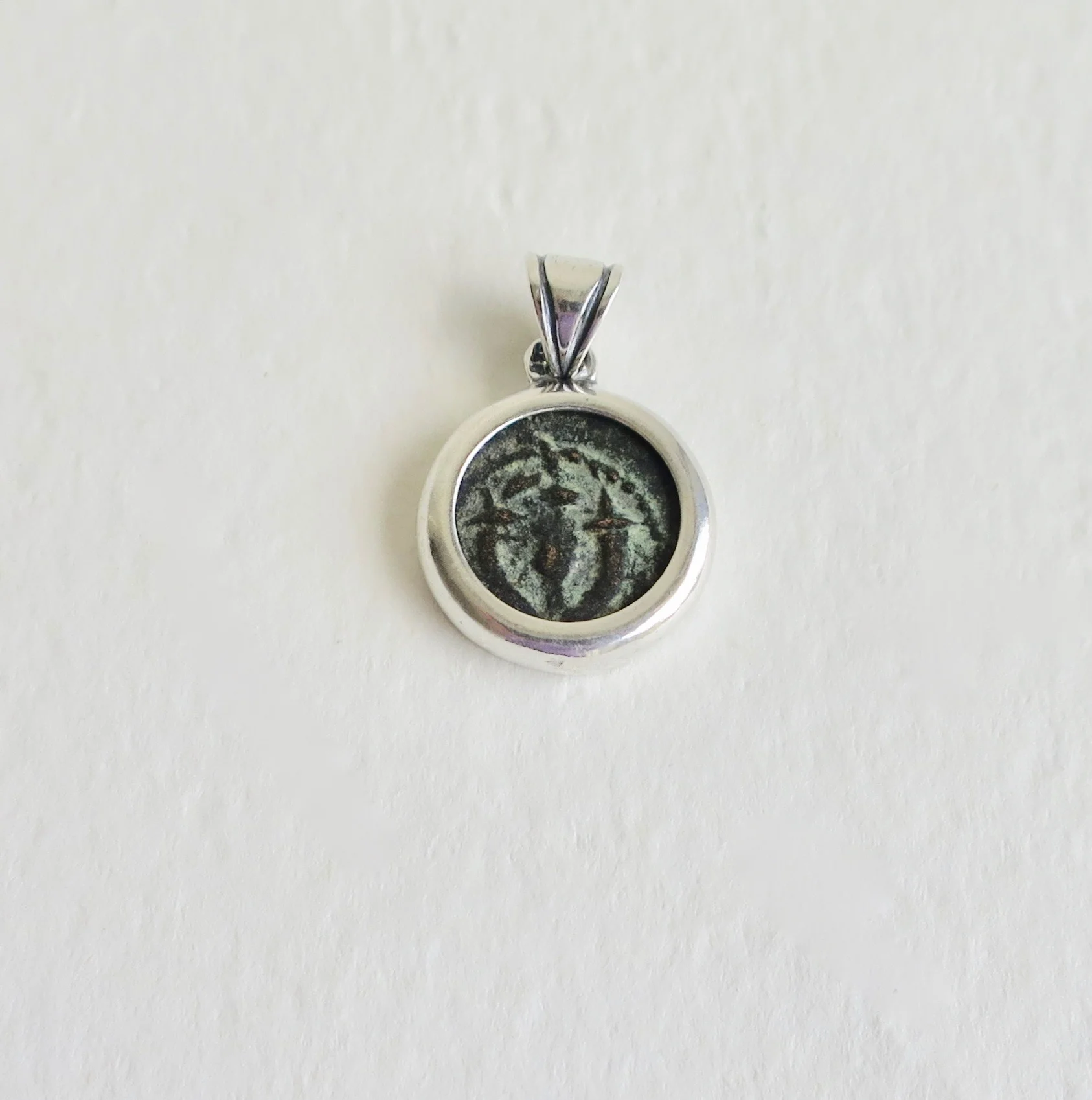Widow's mite coin pendant