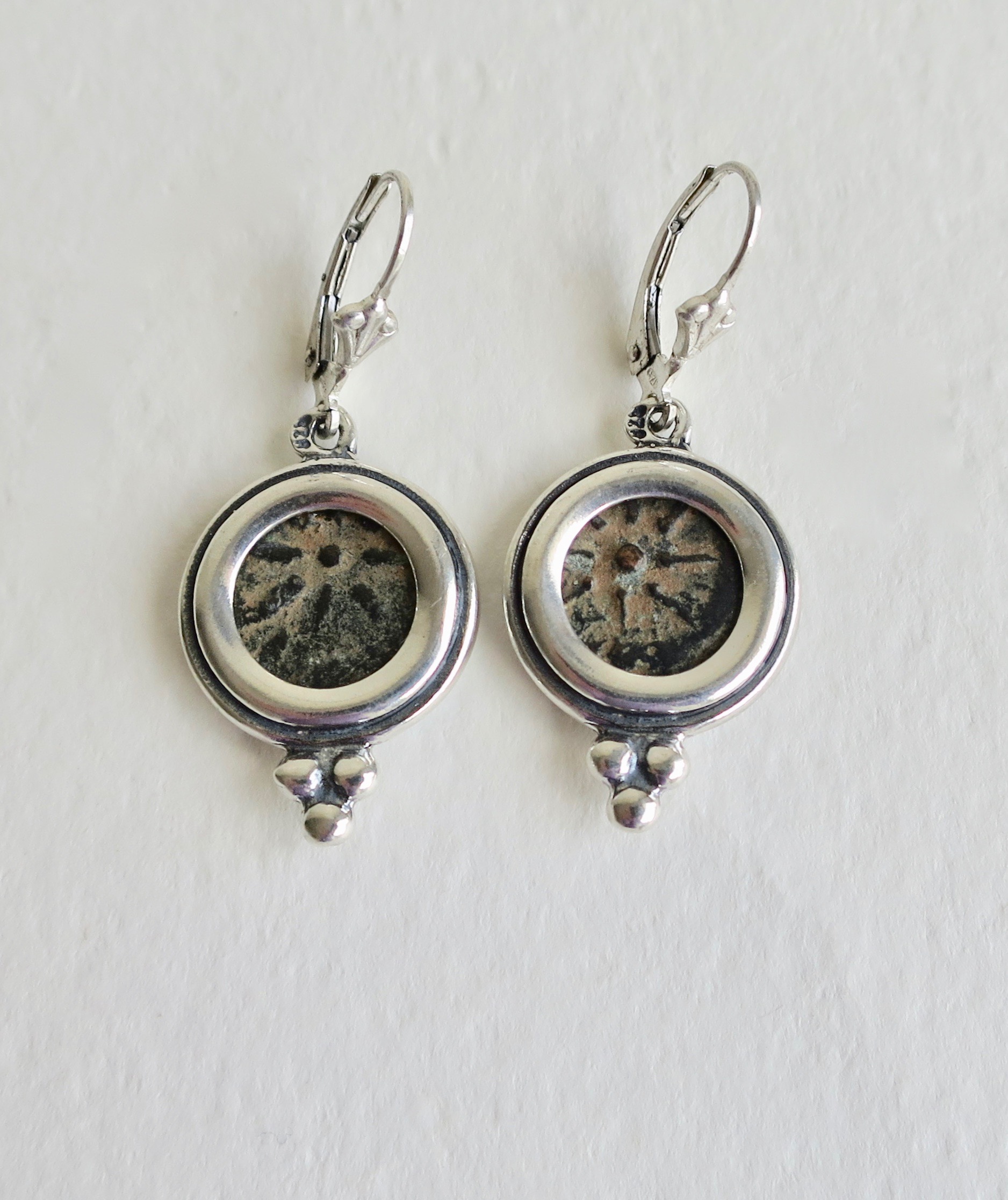 Widow's mite silver earrings jewellery jewelry