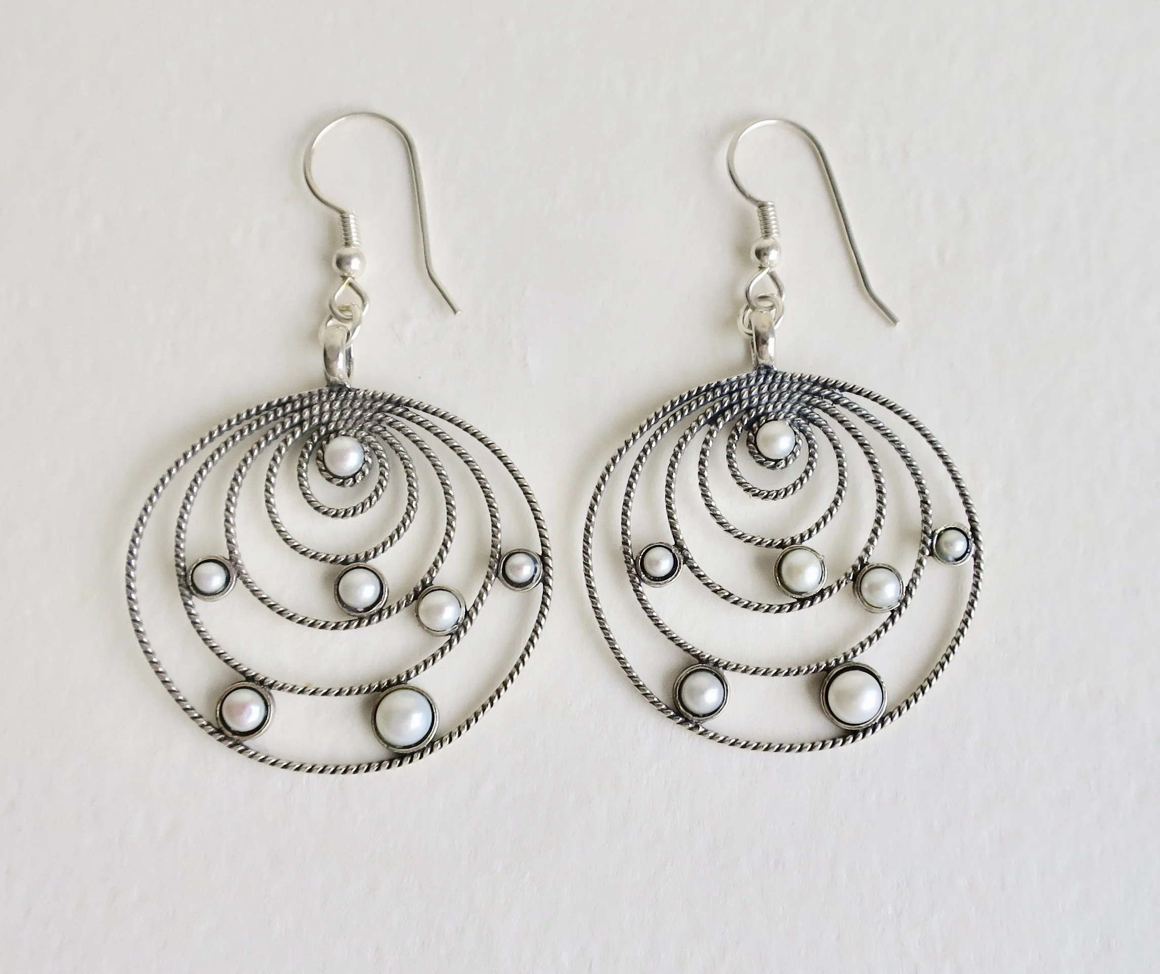 Fine silver earrings with Pearls  Jewelry Jewellery
