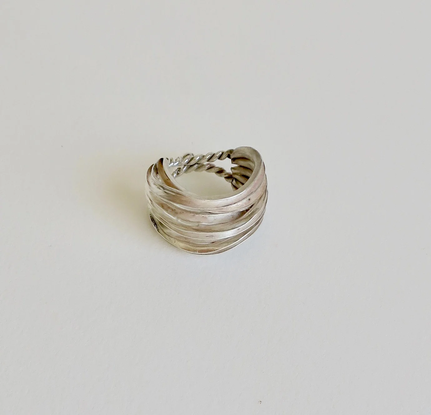 Pure silver handmade ring
