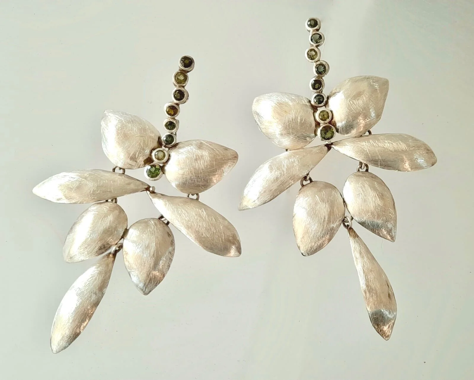 Pure silver handmade earrings with Tourmaline   Jewellery    Jewelry