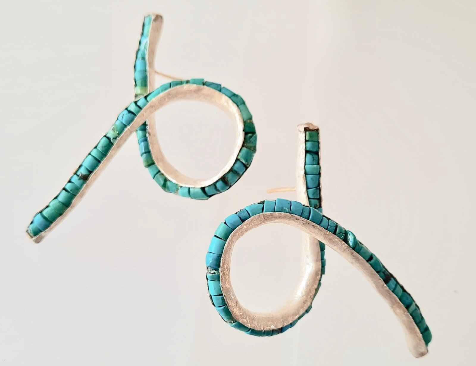 Pure silver and Turquoise earrings