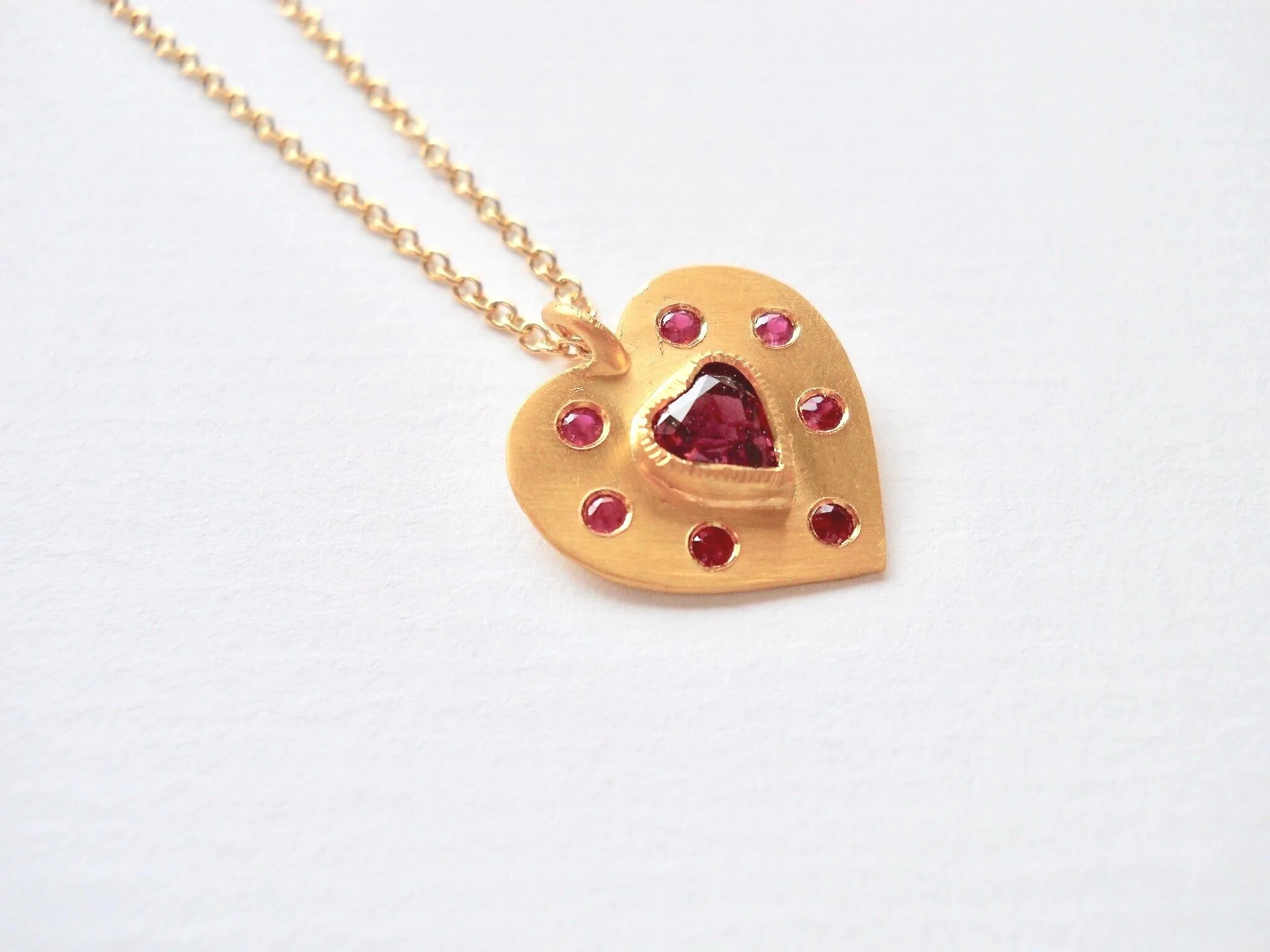Ruby heart 22kt Gold pendant  Jewellery   Jewelry