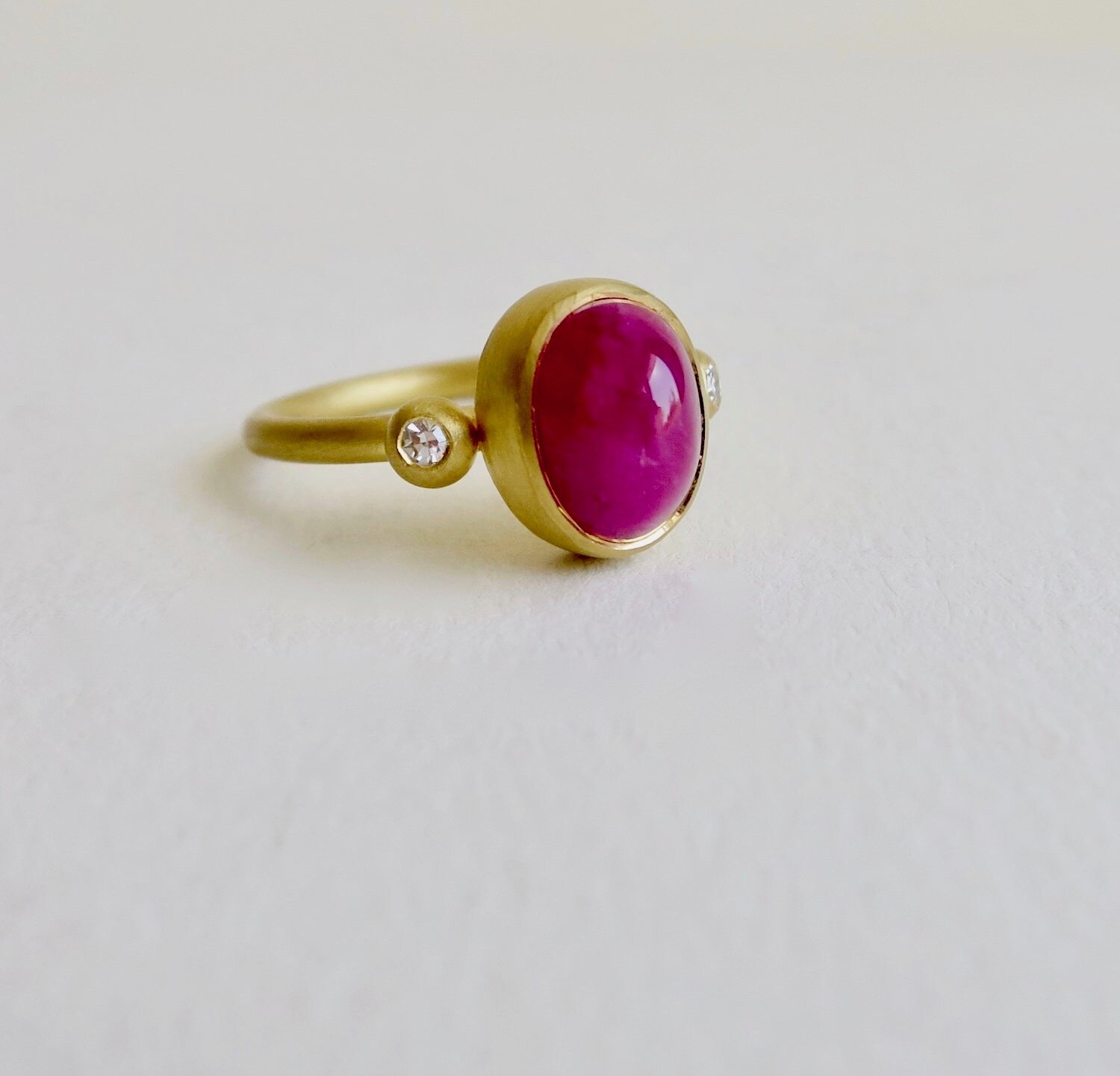 Ruby and Diamonds 22 carat gold ring