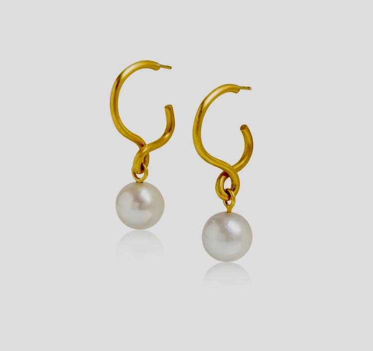 Breathtaking Pearl earrings handmade in 22k gold - Noor Jewellers