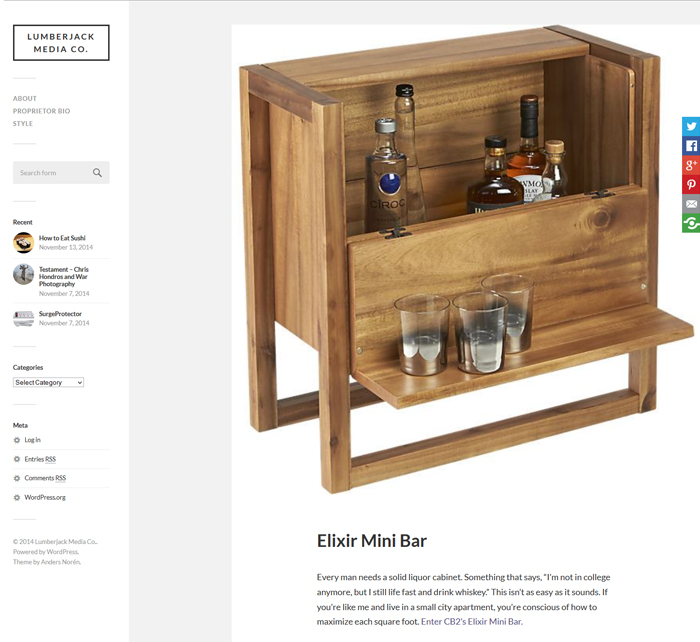 CB2 Elixir Mini Bar on the blogs — Pfeifer Design Furniture
