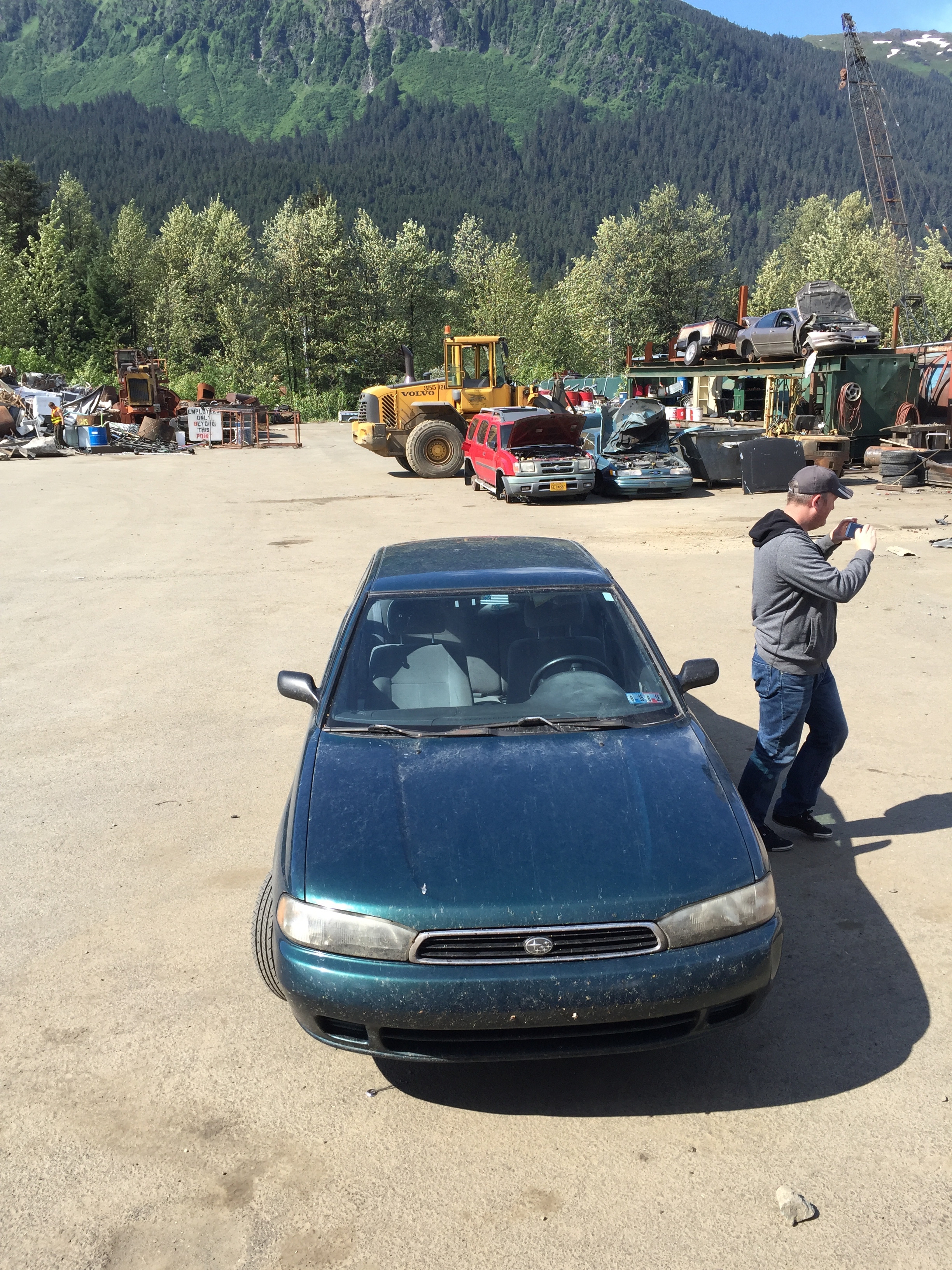 The Subaru just doesn't belong here . . . 