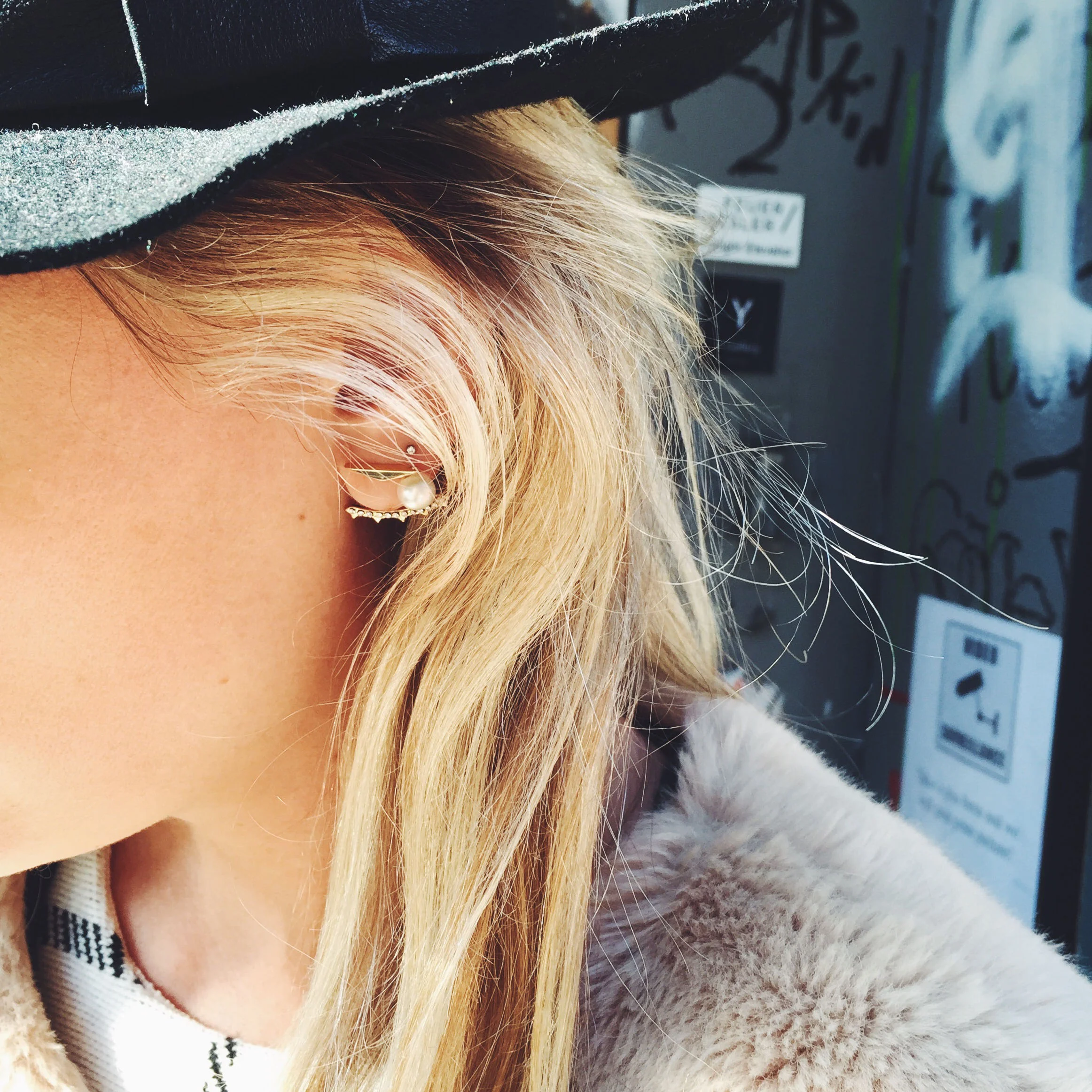 CRYSTAL MINI SPIKE EAR JACKET STACK