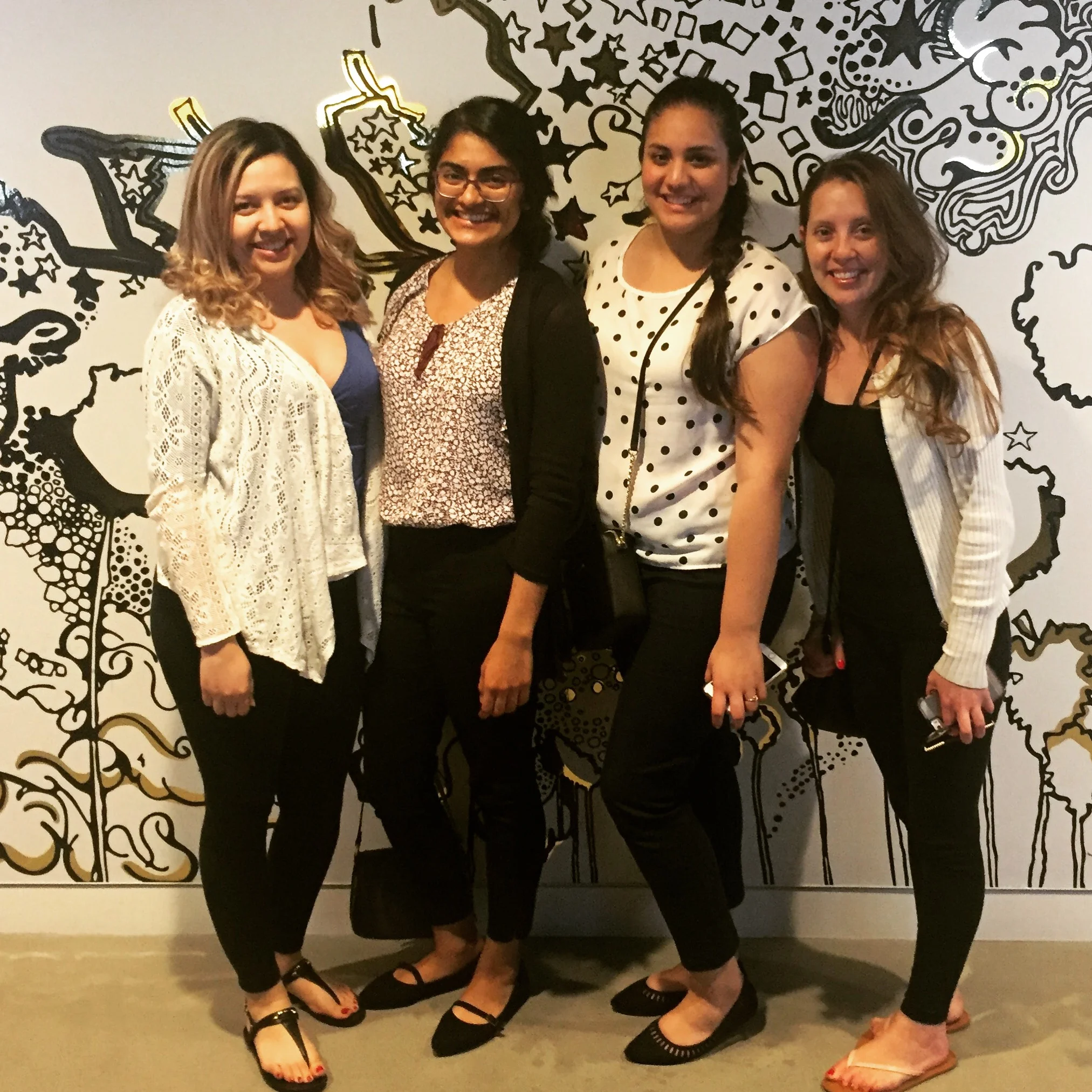Pictured left to right: Lizeth Muñoz , Nancy Cabrera , Karen Perez and Sasha Pellerin .