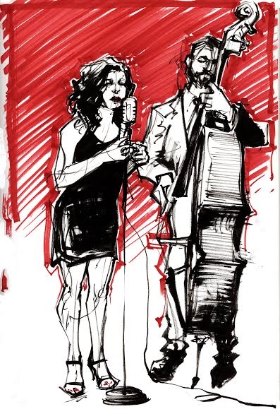 Live sketch by the talented Anthony Kiernen . 
