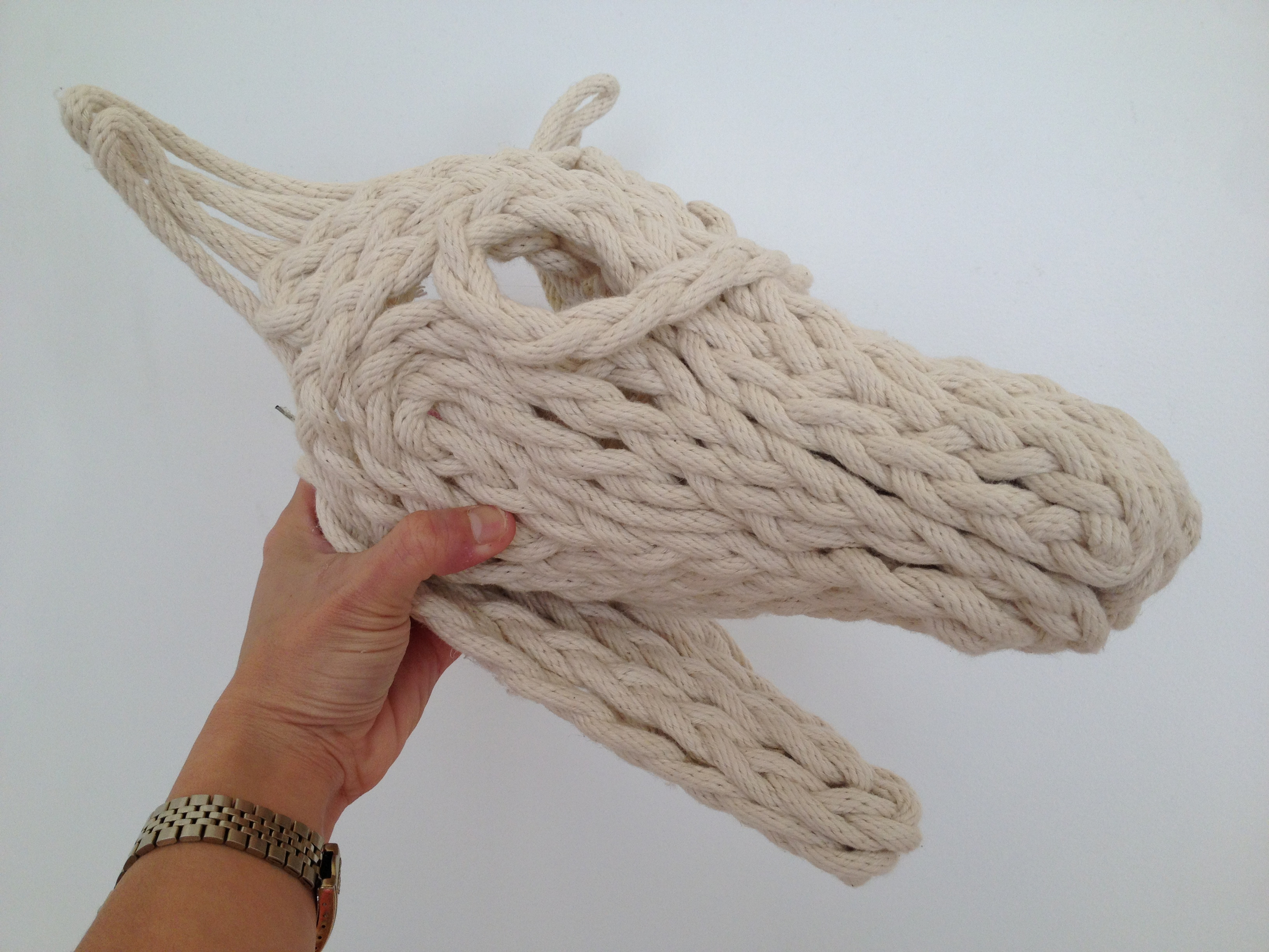 ROPE DOG SKULL Cotton rope, steel wire