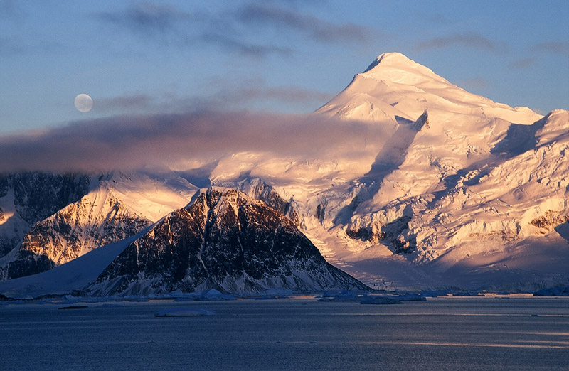 Leone Island & Mt Liotard from Rothera Point, Antarctica