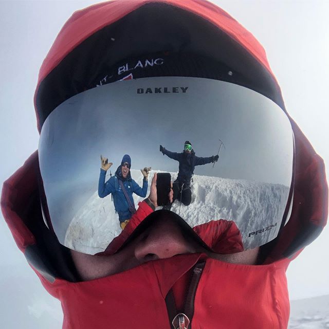 Such a great Mt Blanc summit shot from @gersonian_ congratulations to Alex &amp; @reganjojo for pulling off a one day ascent from the T&ecirc;te Rousse hut and back to the valley-hard work but we were rewarded for our efforts with a weather window wh