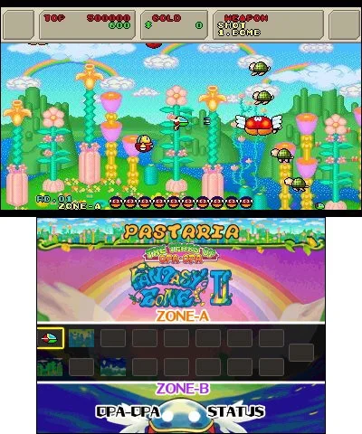 First released for the SEGA Master System in 1987 as a sequel to 1986's Fantasy Zone, 3D Fantasy Zone II W is the fan-favorite scrolling shooter in which players control a sentient spaceship named Opa-Opa to fight surreal invader enemies.