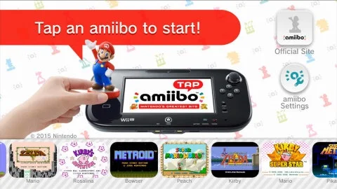 Download the free amiibo tap: Nintendo's Greatest Bits application in the Nintendo eShop on Wii U and tap any amiibo figure to the Wii U GamePad controller to unlock scenes from select NES and Super NES Wii U Virtual Console games.