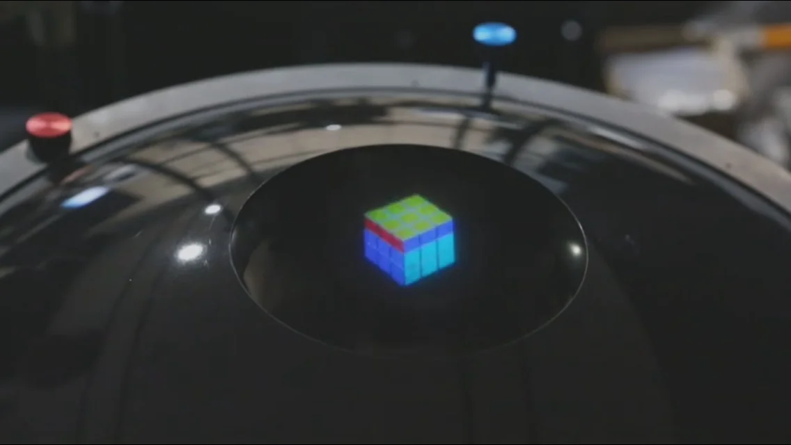 3D Rubik's cube hologram