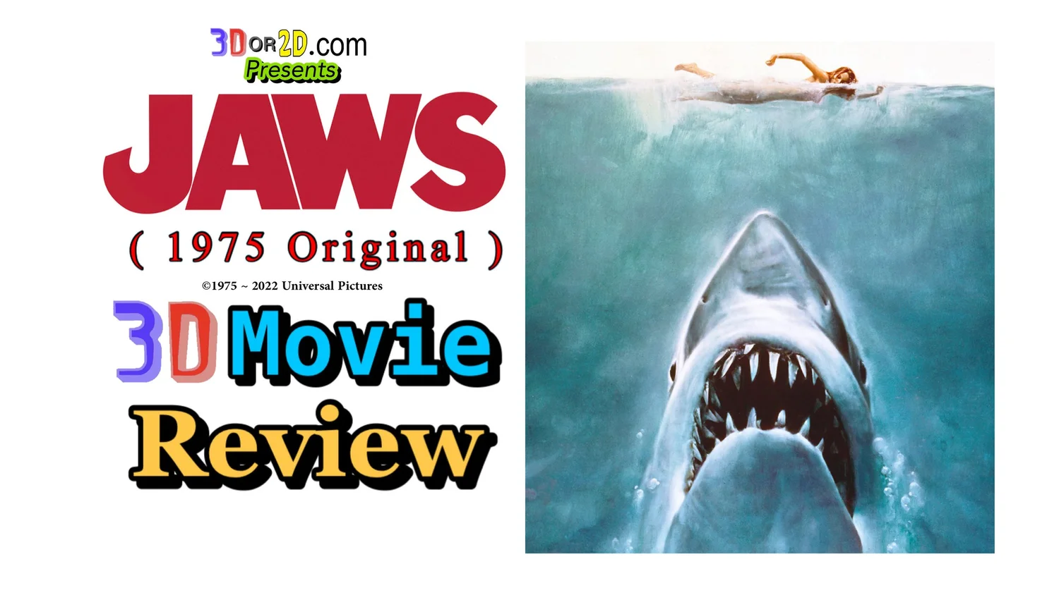 Jaws 1975 3D Movie Review - Redux Rerun