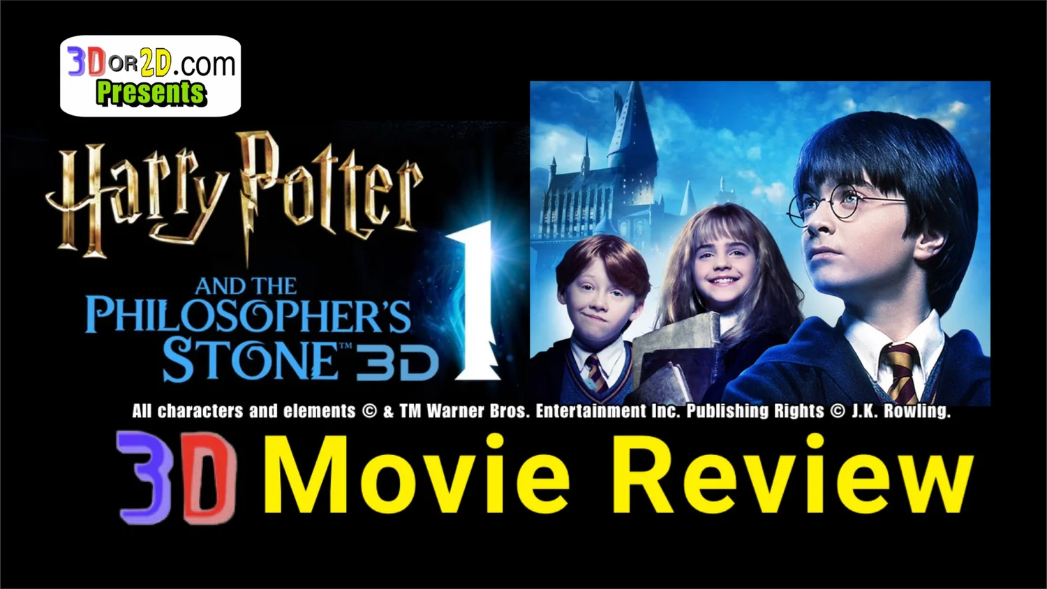 Harry Potter and the Philosopher's Stone 3-D Movie Review
