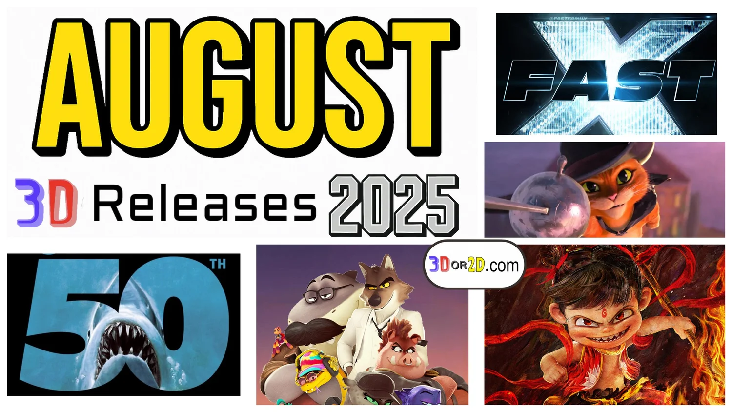 August 2025 3D Releases