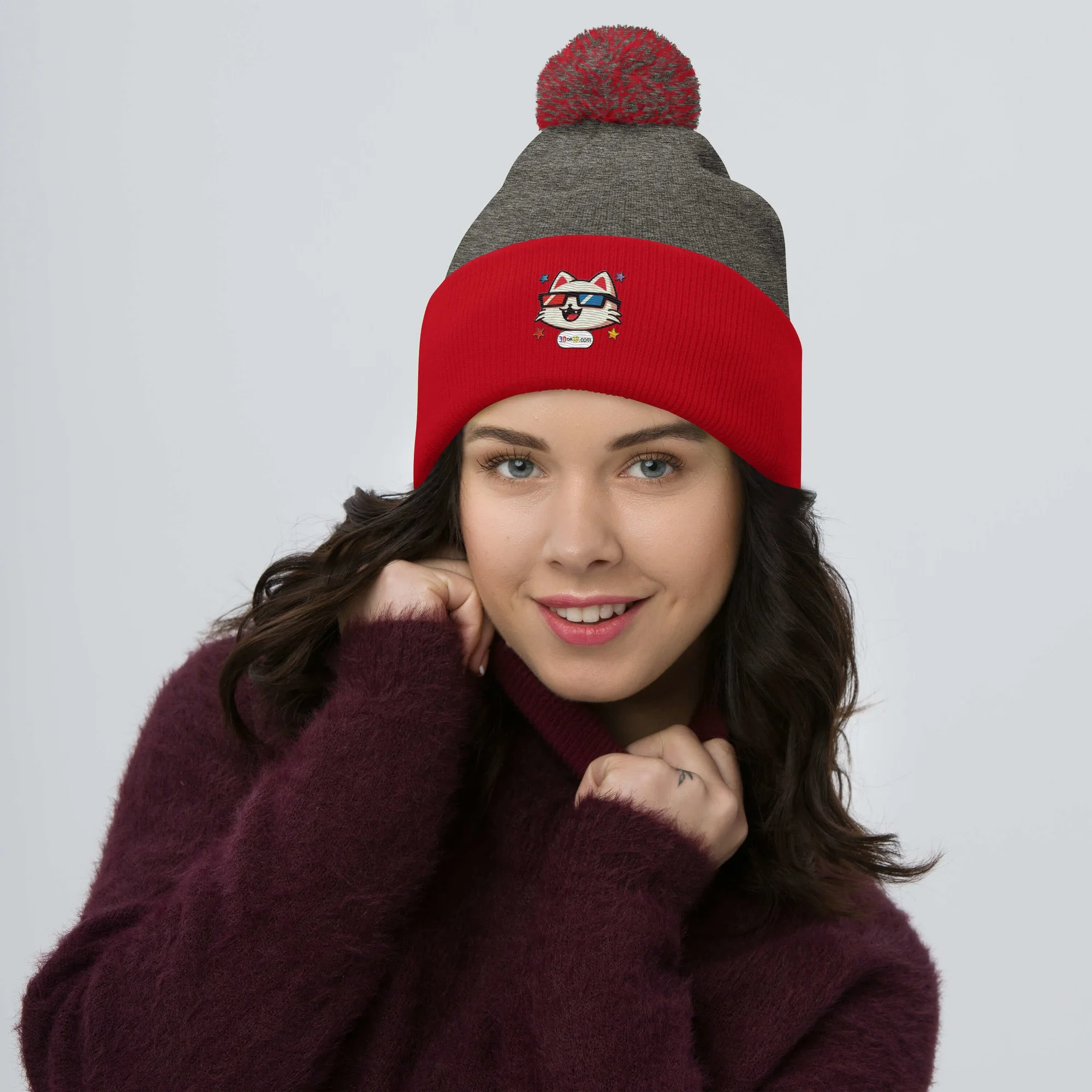 pom-pom-knit-cap-dark-heather-grey-red-front-6920a48b704c8.jpg