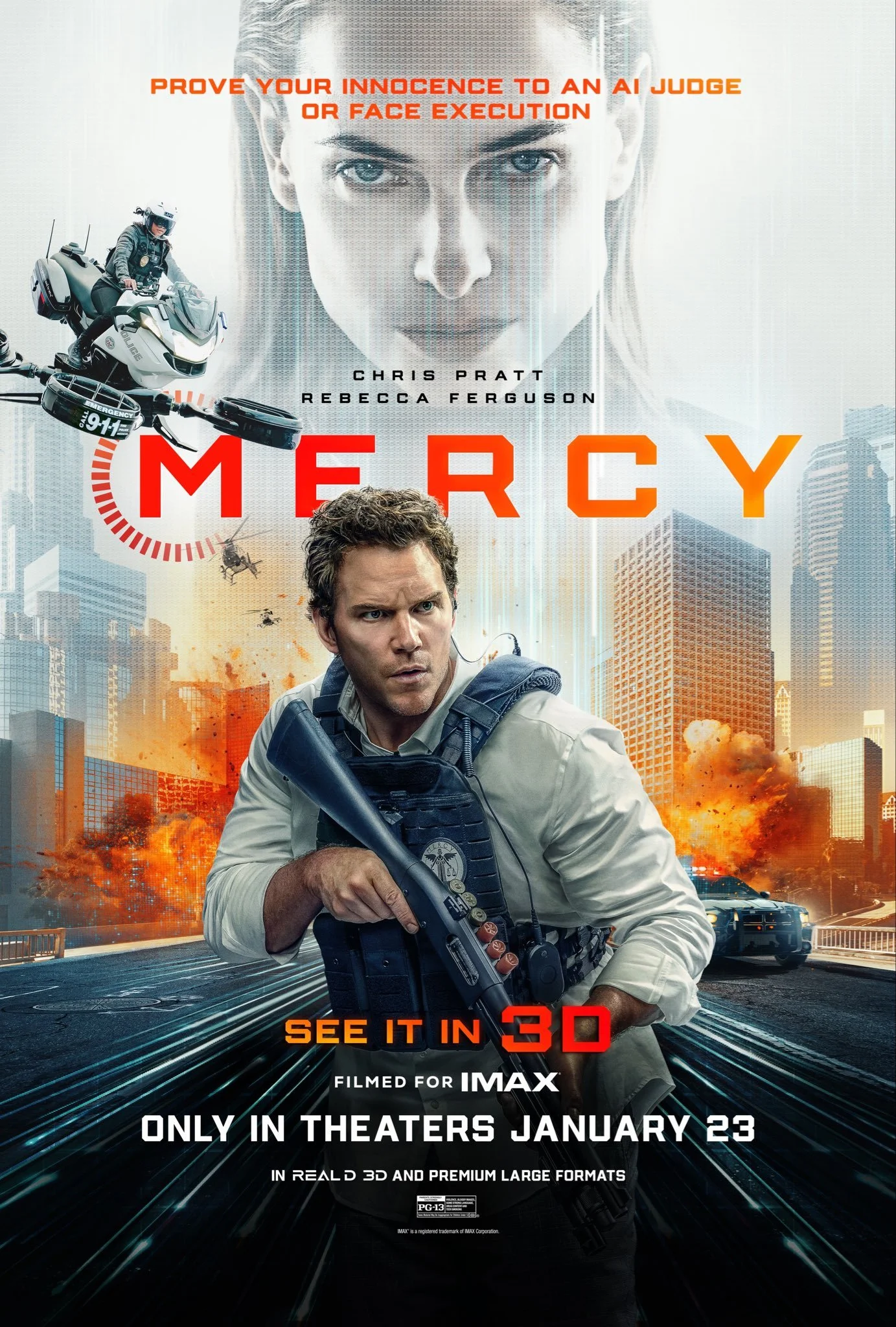 Mercy 2026 3D 3-D Movie poster