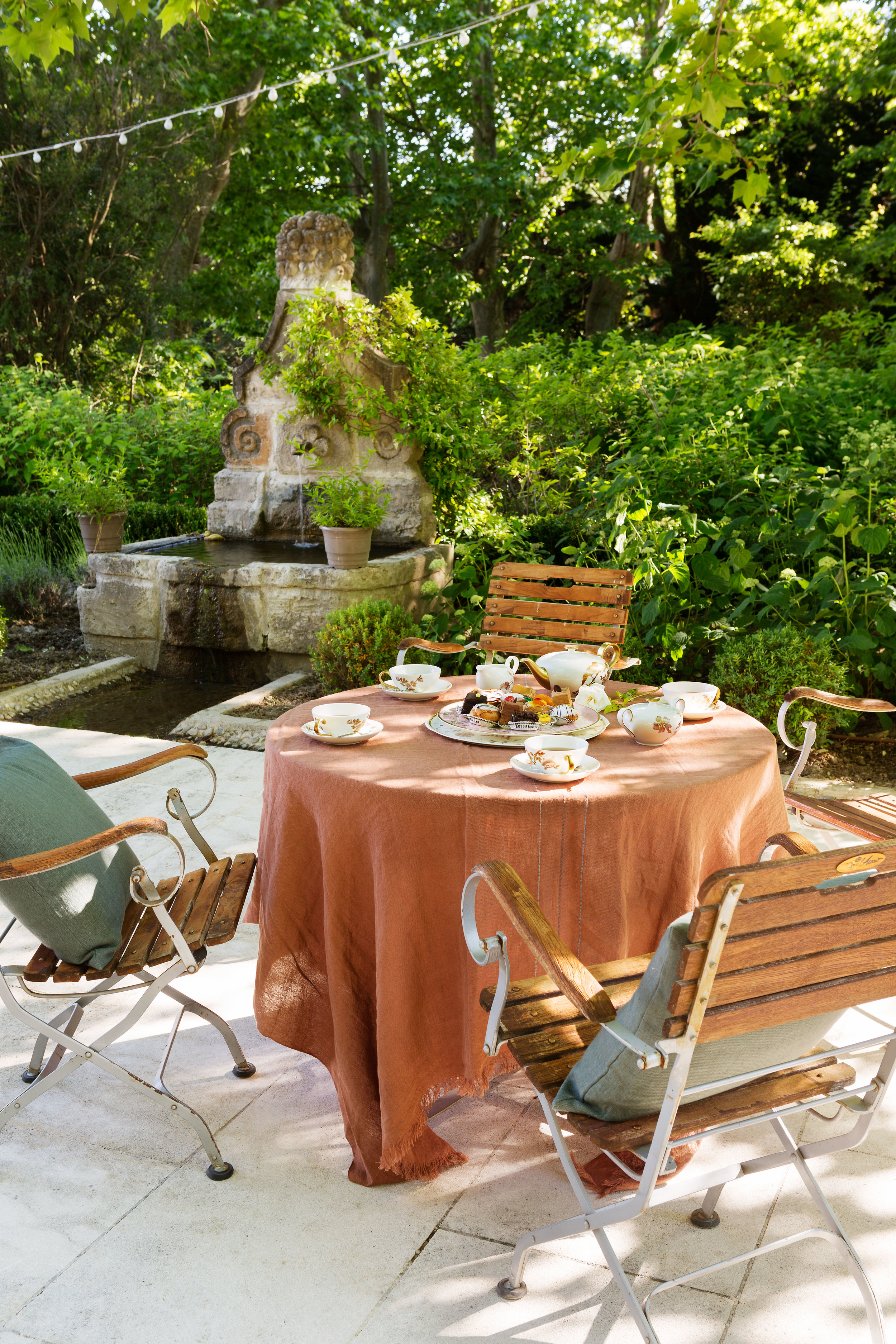tea time near the summer kitchen