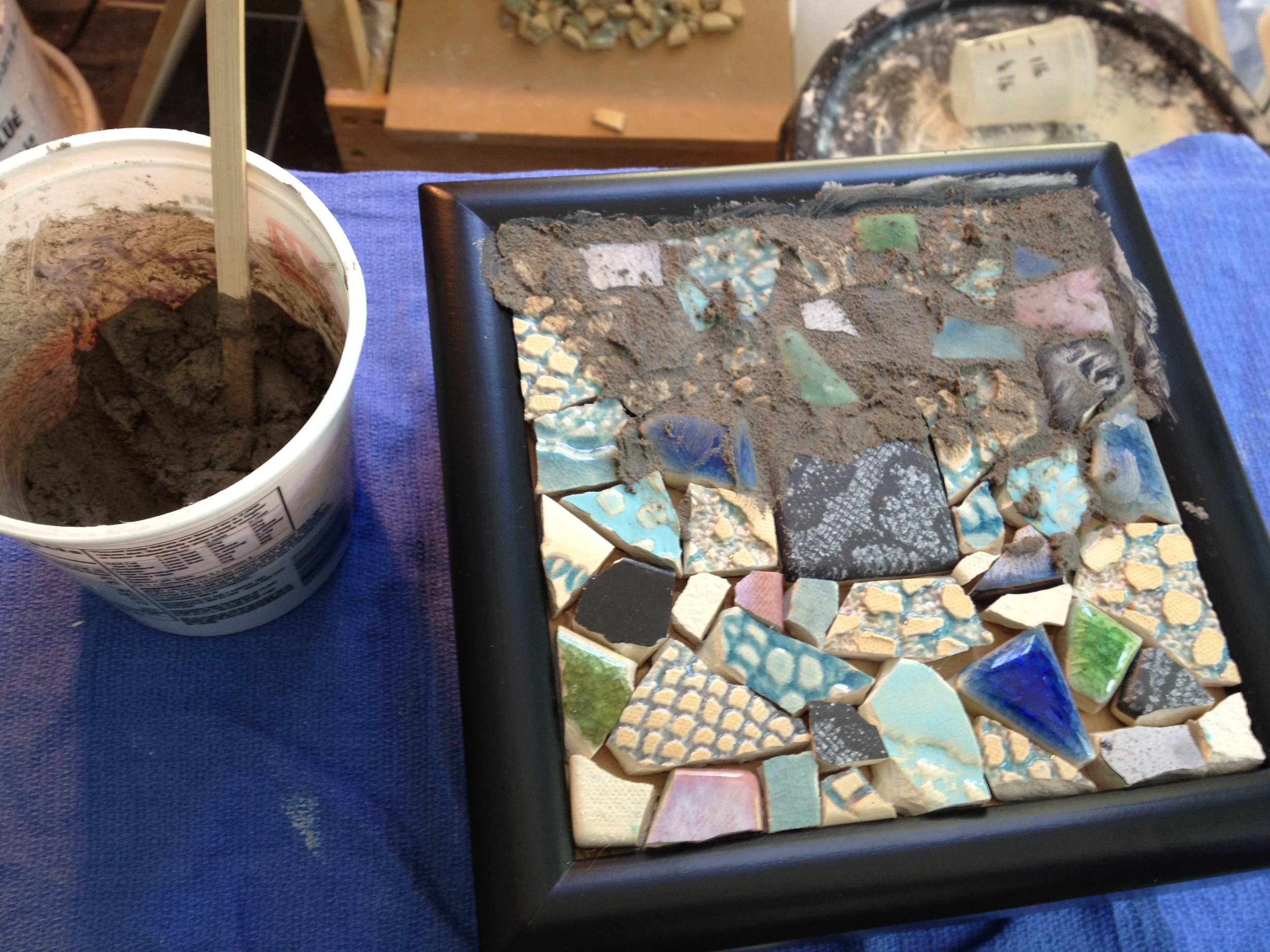 I just finished a new batch of tile mosaic jewelry boxes
