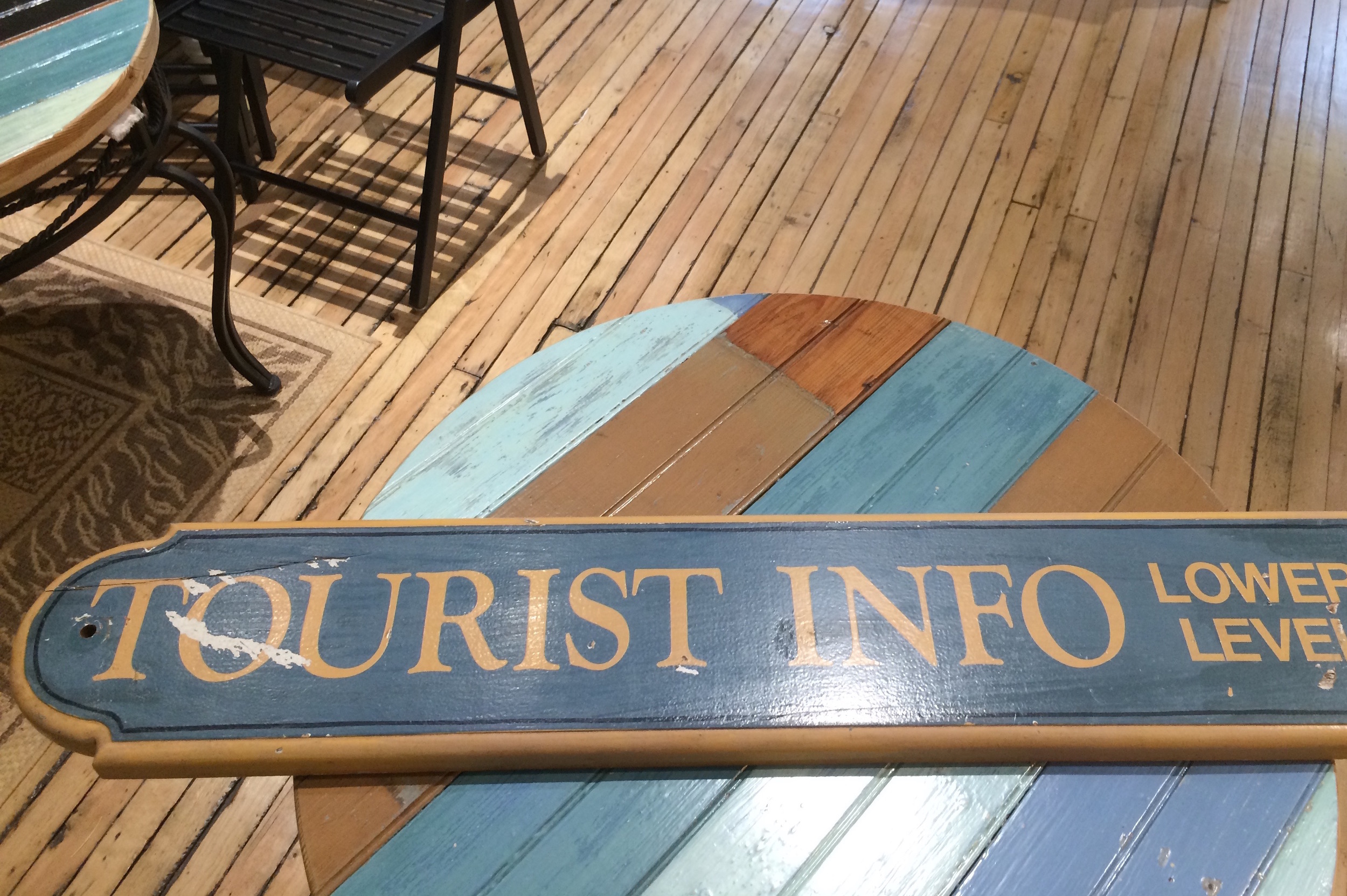 A gift from Beth: We're pretty sure it came off of the Maple Grove Inn and are hoping to find some old pictures. In the meantime, it's getting cleaned, protected, and hung with honor. 