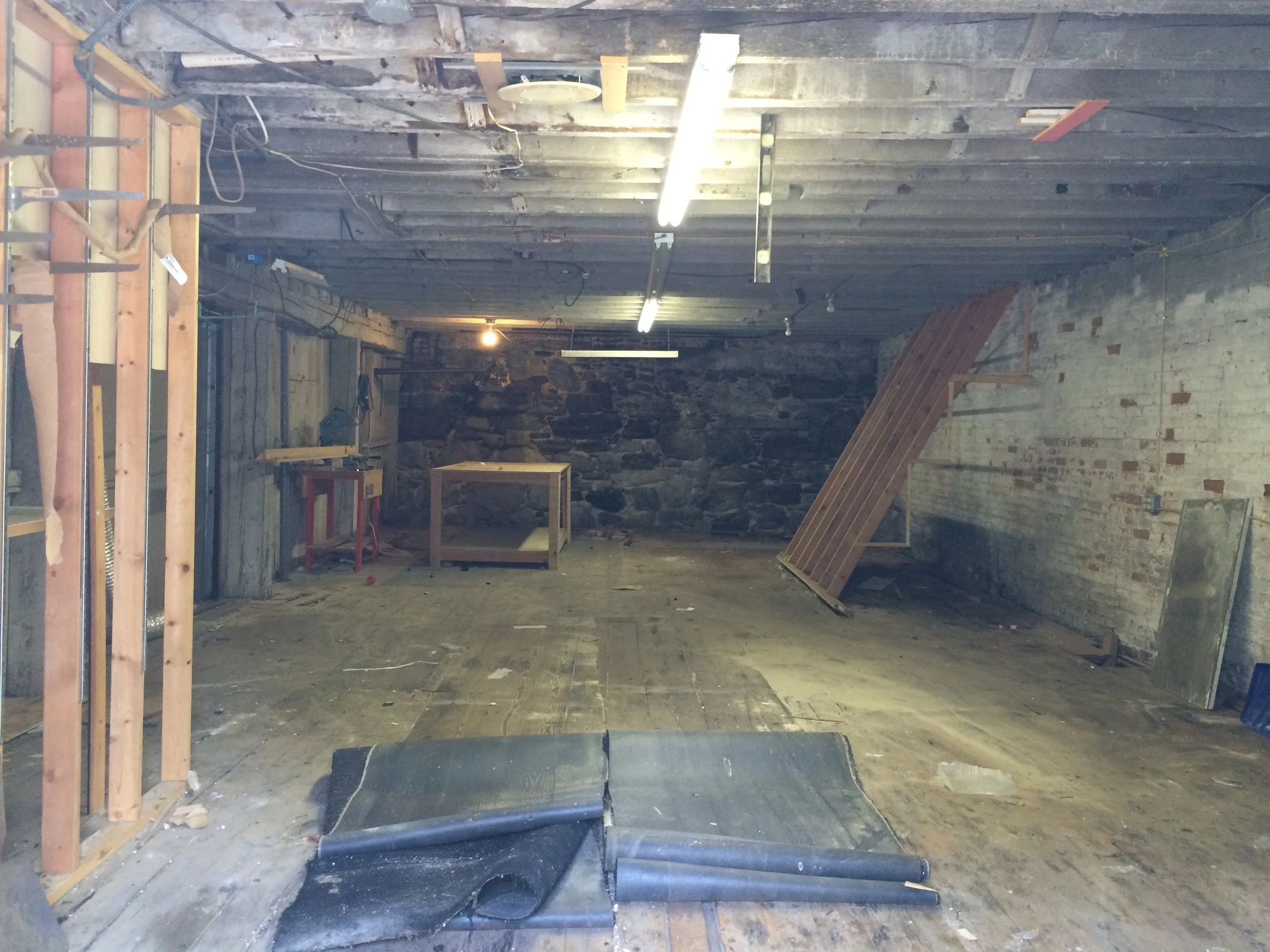 Me, "Let's cover basement walls as little as possible." 