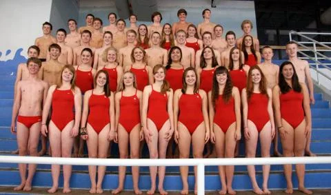 2013 Swim team from Left to right back row. blah blah blah
