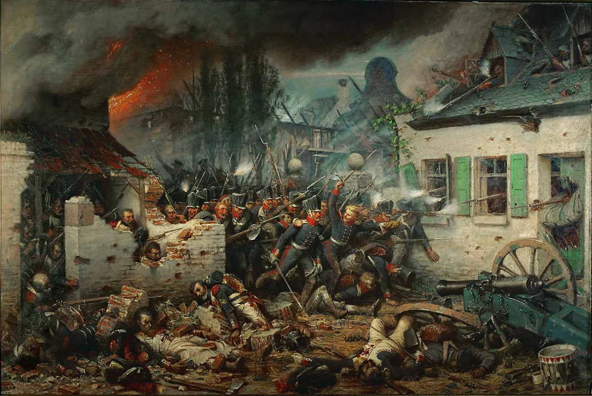 Attack on Plancenoit during Battle of Waterloo (Wikimedia Commons/Adolf Northern)