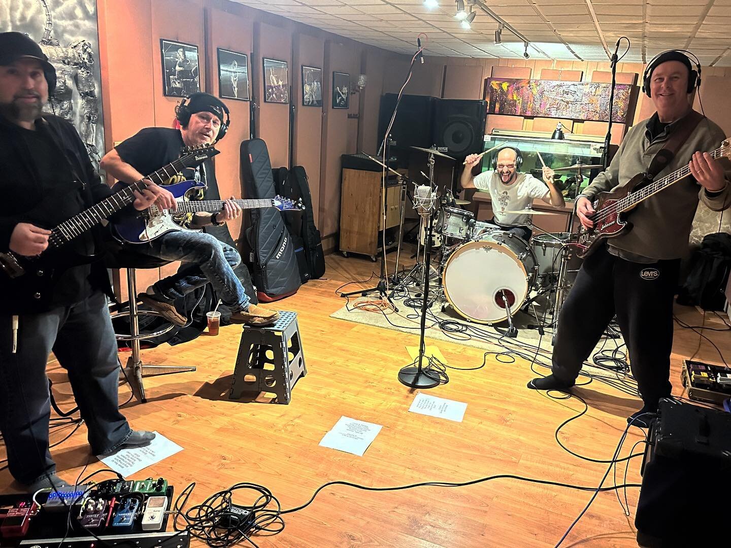 Green Light District recording their newest EP live off the floor. #ep #liveoffthefloor #recording #recordingstudio #band #liveband #studio