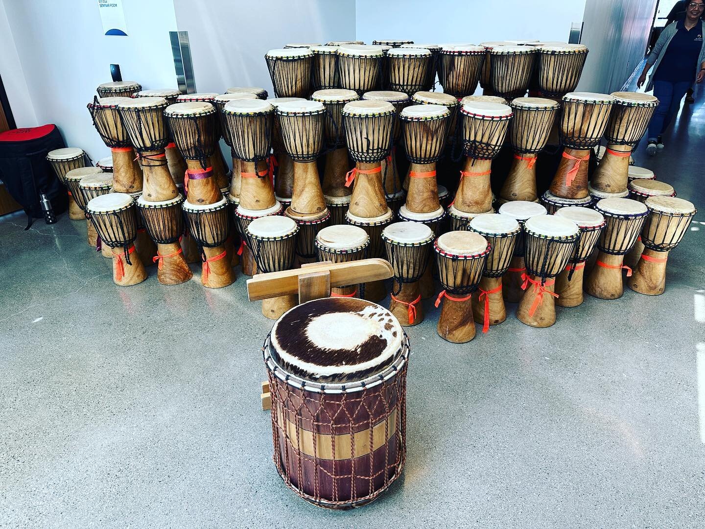 Drum circle djembe session with Humber ITS. ❤️ #djembe #drums #drumcircle #humbercollege