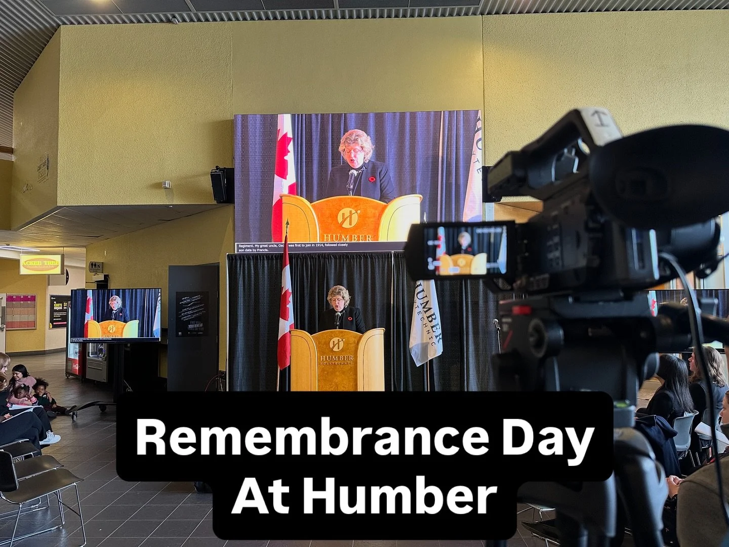 A beautiful ceremony to remember this momentous day in history, Remembrance Day at Humber Polytechnic. Lest we forget. 

#remembranceday #remembranceday🌹 #remembranceday🇨🇦 #pezmosis #videocamera