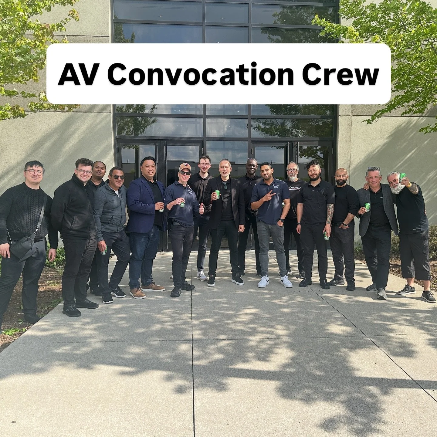 Celebrating a victory with this awesome group of talented audio video techs, @avcanada 13 convocation ceremonies complete for @humberpoly and @uofgh over 9000 grads crossed the stage! #avteam #team #celebration #victory #crew