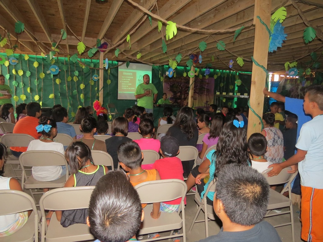 Last year's VBS packing into the brand new building's first floor