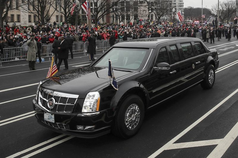 The Government-owned Presidential limousine seen during the Inaugural parade, January 2017. Credit: private collection